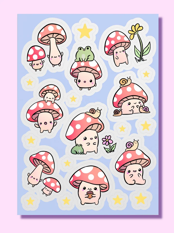 Whimsical Mushroom and Friends Sticker Sheet product image (1)