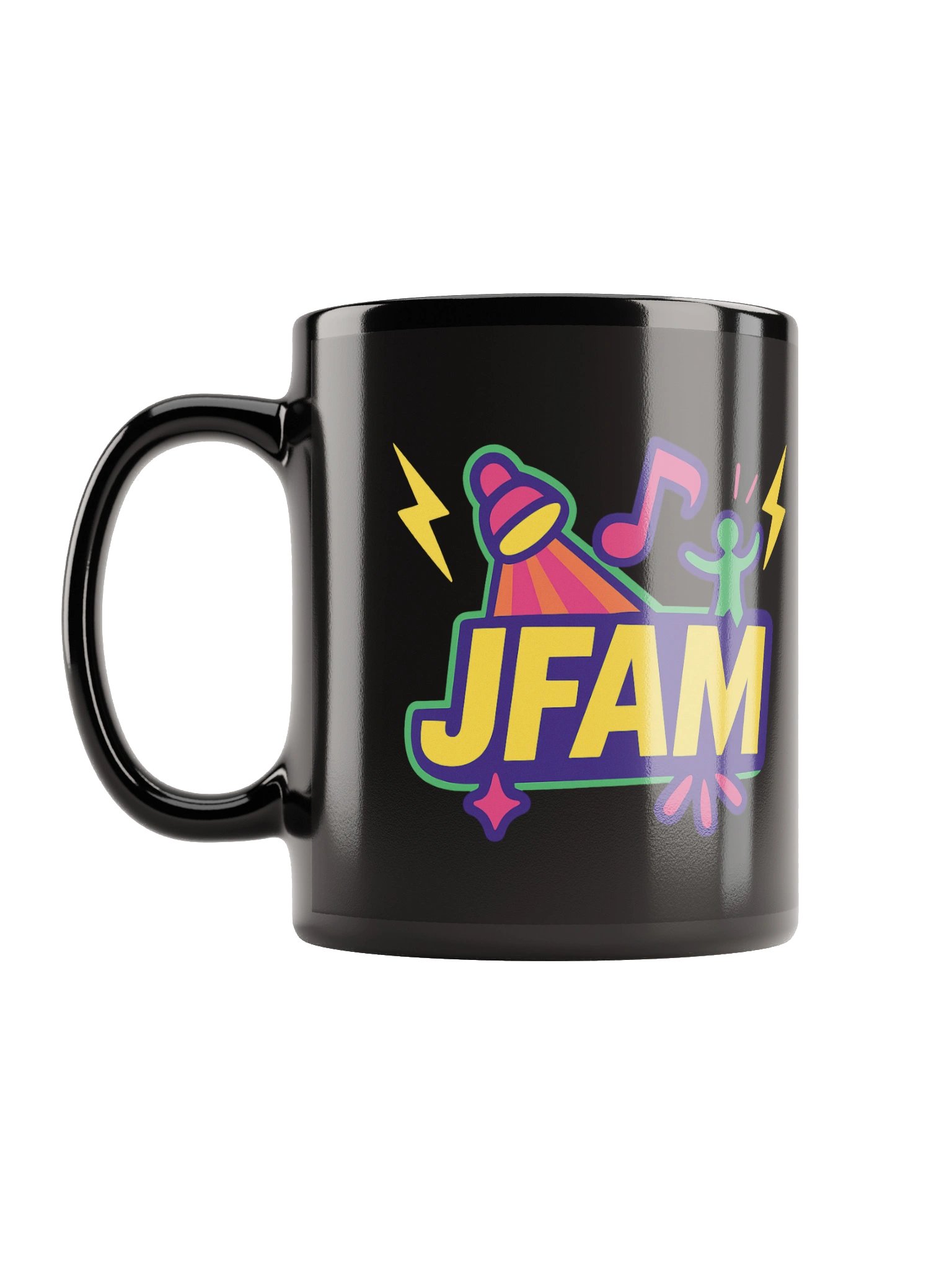 JFAM Vibrant Logo Black Mug product image (12)