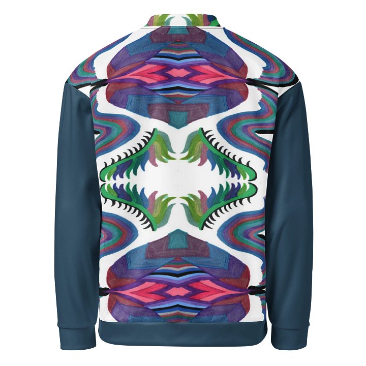 "Fern-less" on Bomber Jacket (dark blue accents) product image (2)