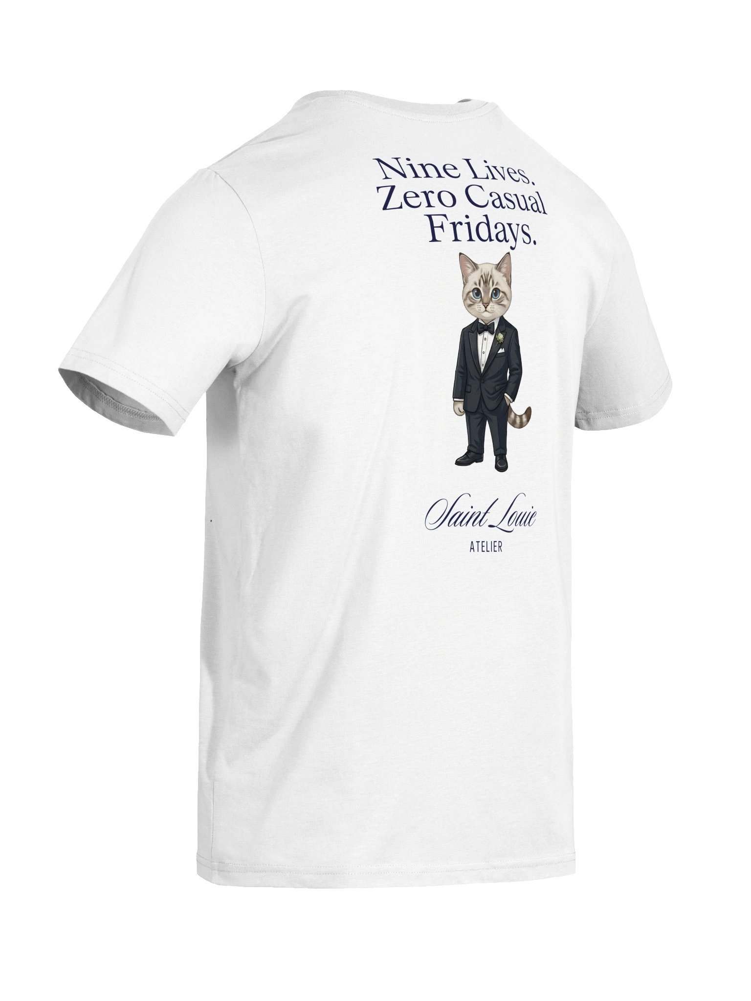 Nine lives, Saint Louie Organic soft Tee, White product image (8)