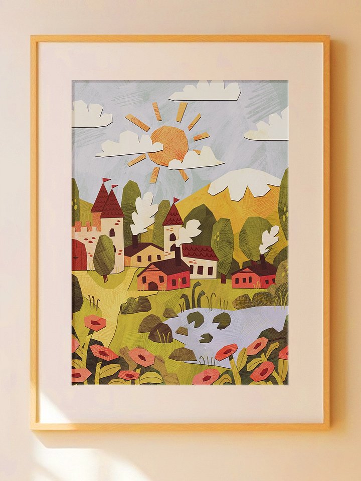 Collage Village Print product image (1)