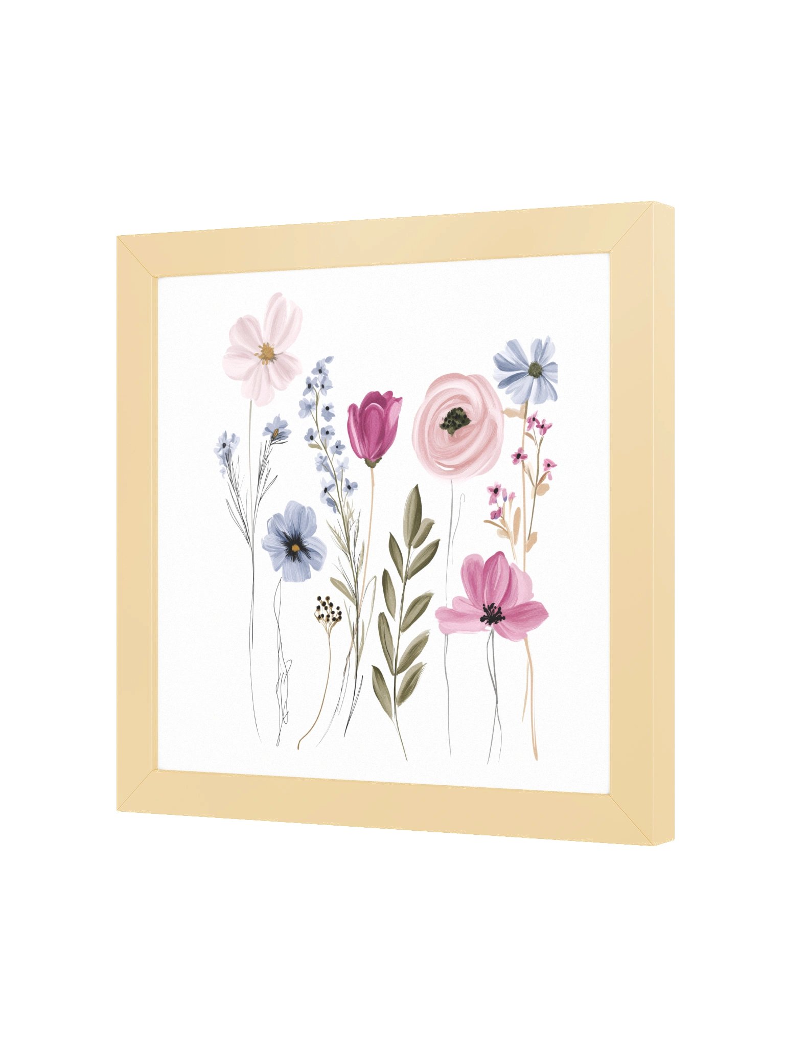 Wildflower Reverie — The Meadow Bloom Framed Art Print (10x10") product image (6)