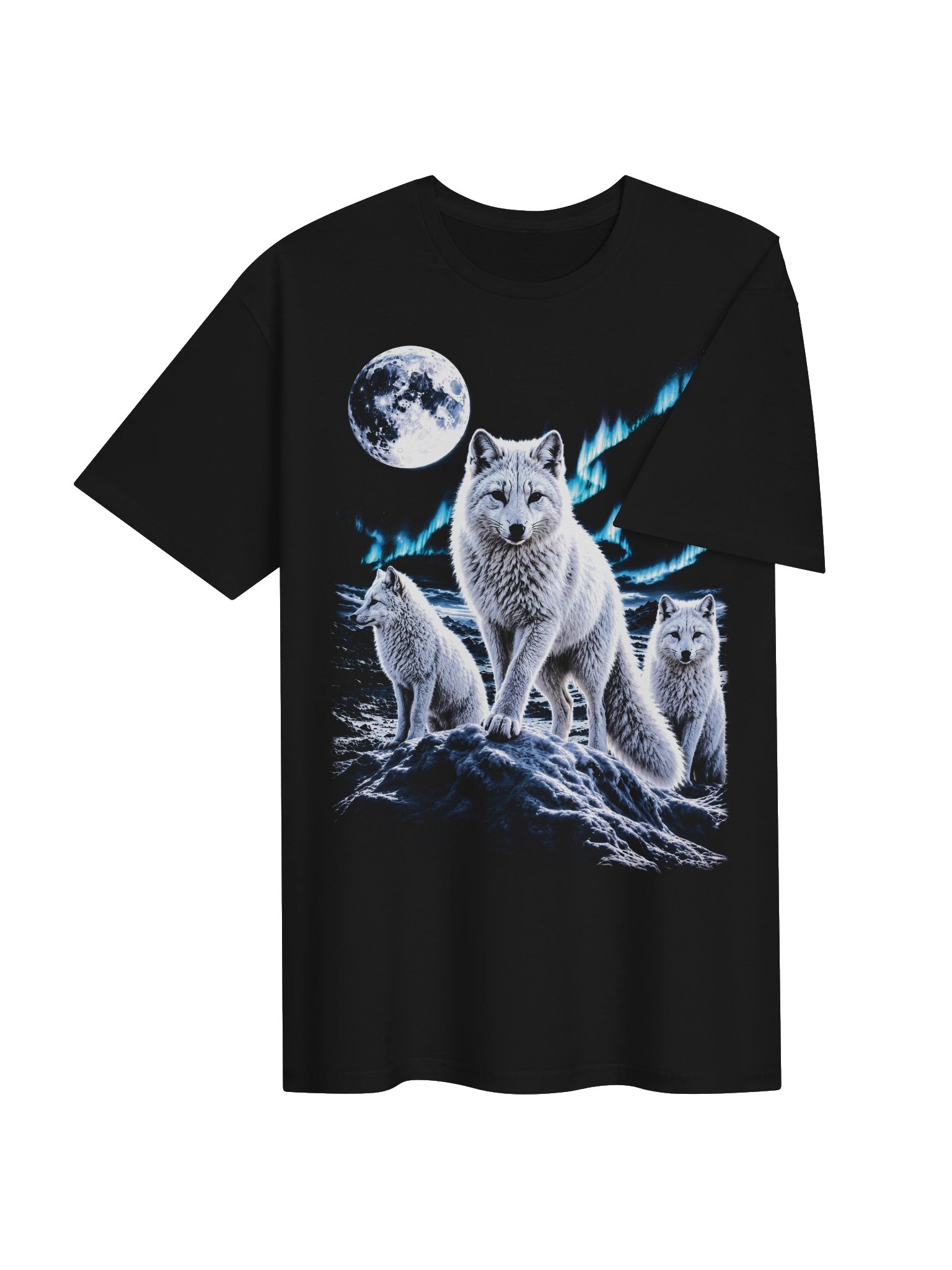 Arctic Fox Howling Moon Tshirt | Legendary Wildlife Shirt product image (3)