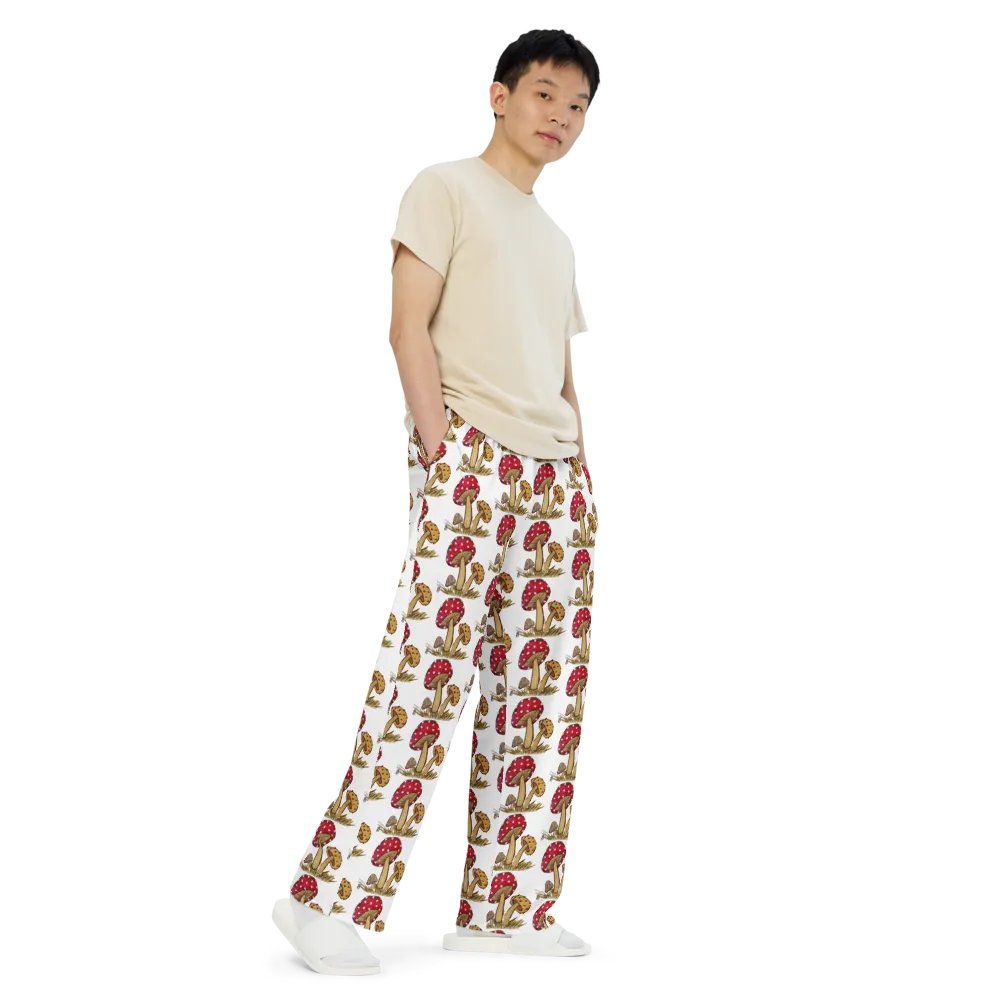 Magic Mushroom Unisex Wide-Leg Pants product image (6)