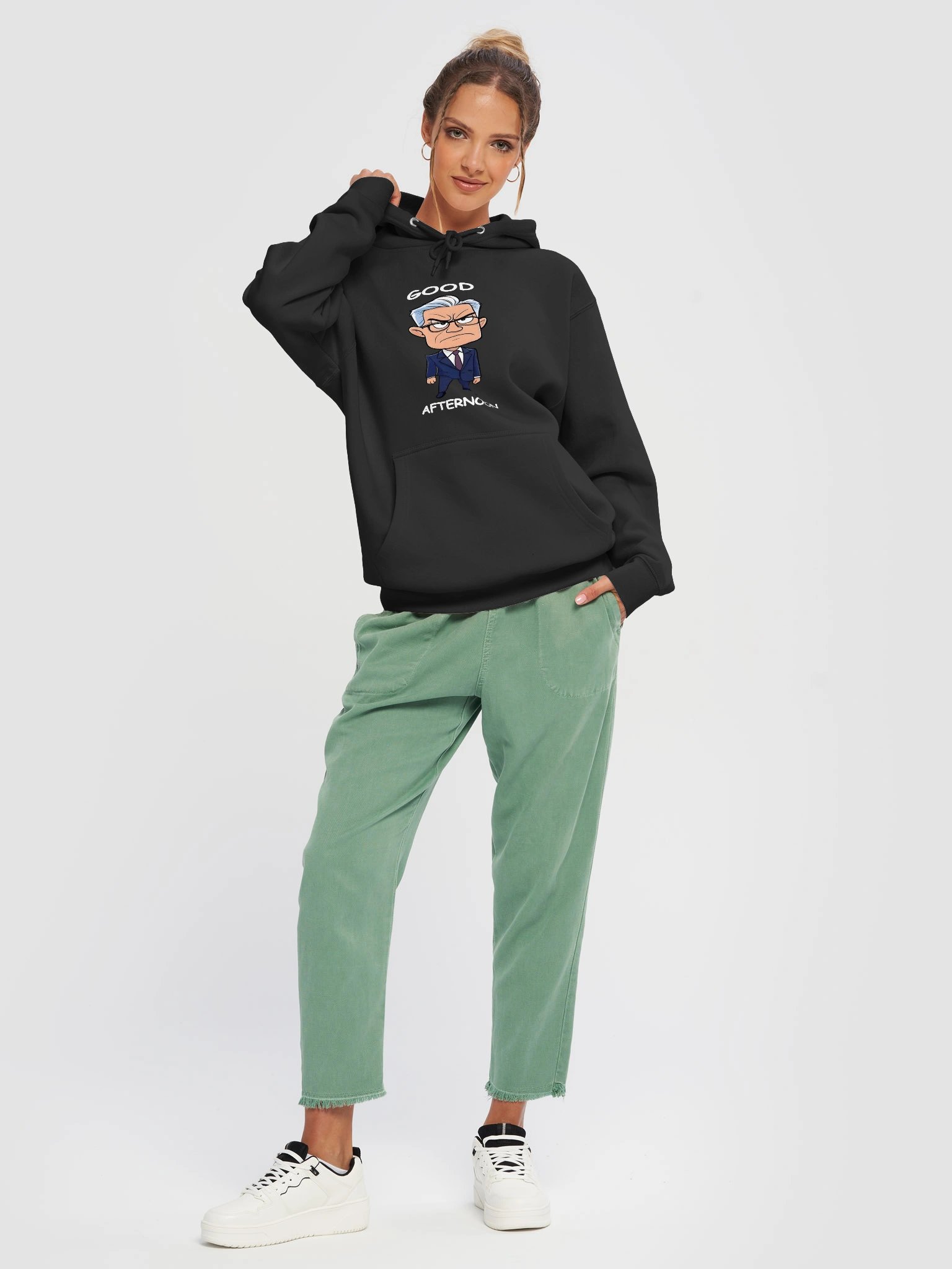 Good Afternoon JPow Hoodie (Light Text) product image (2)