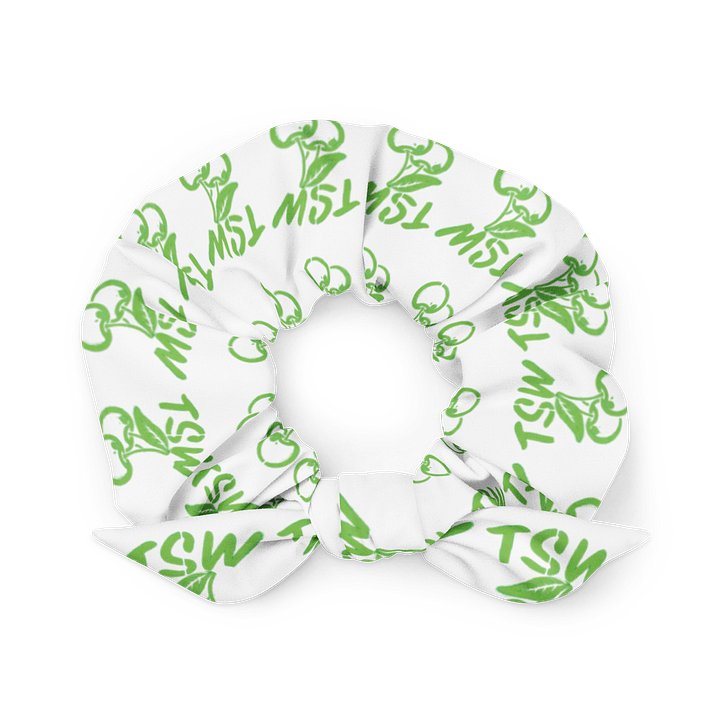 green cherry stencil scrunchie product image (1)