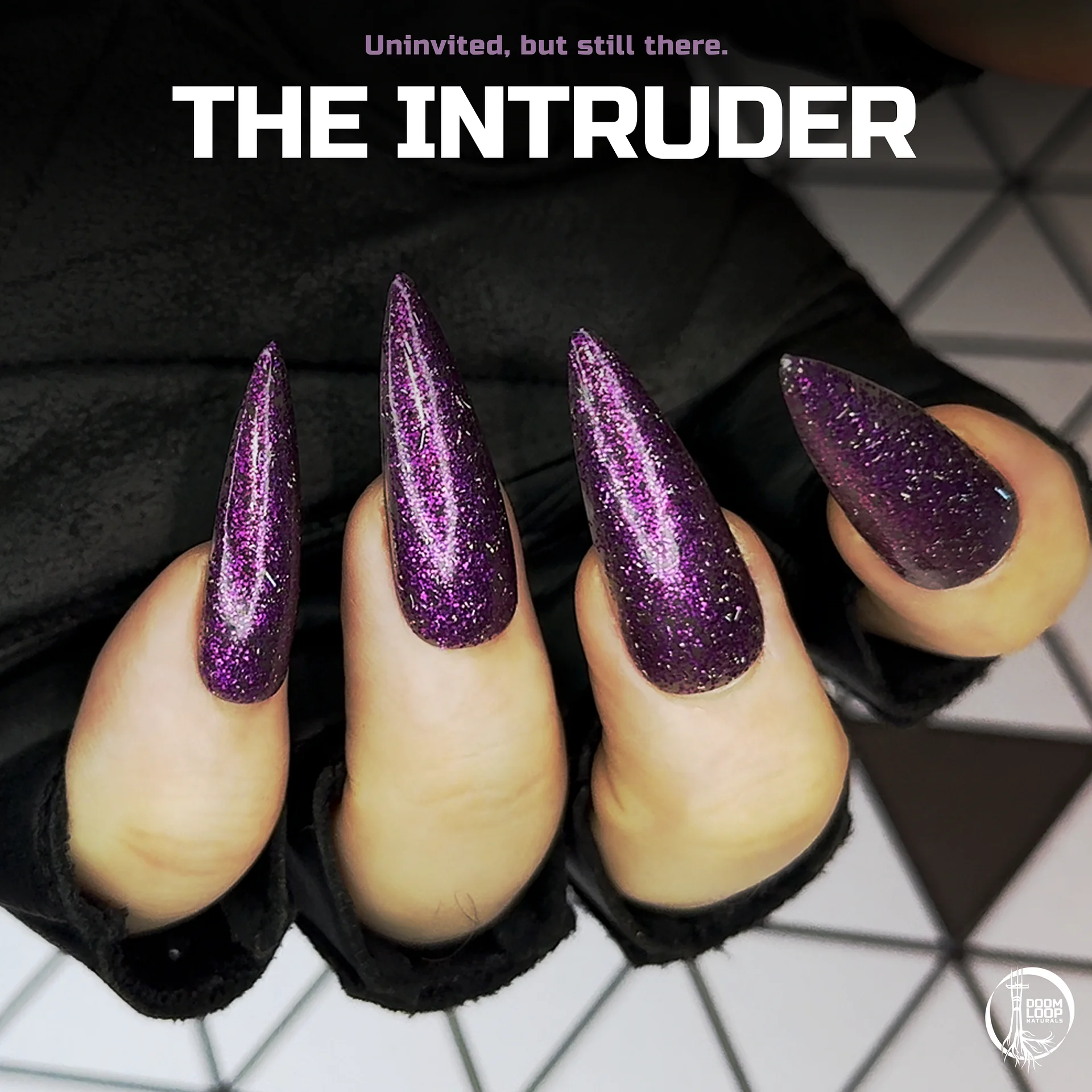 THE INTRUDER - Bruised Fuchsia Glitter Nail Polish product image (1)