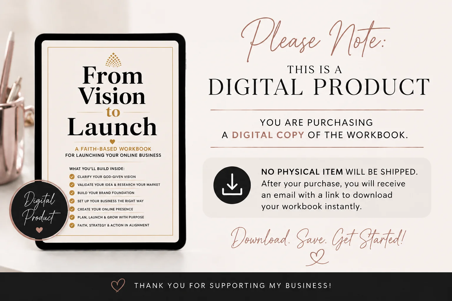 From Vision to Launch Workbook: Digital Edition product image (2)