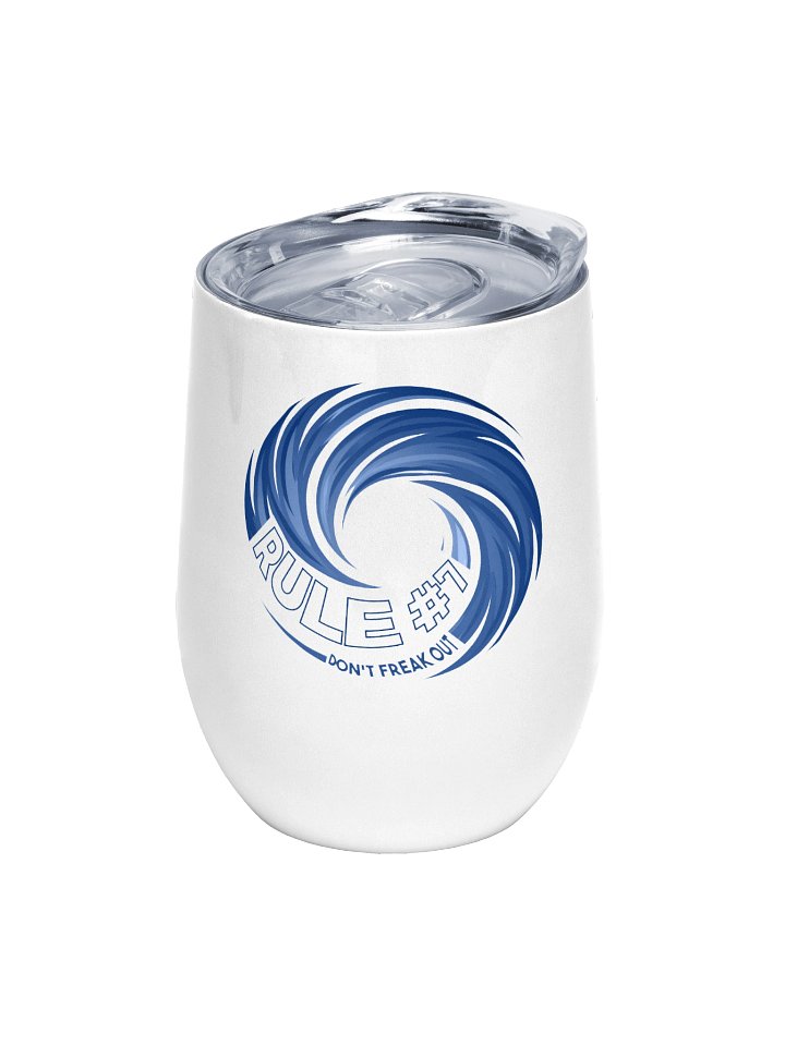 Rule #7 Wine Tumbler Blue and White product image (1)