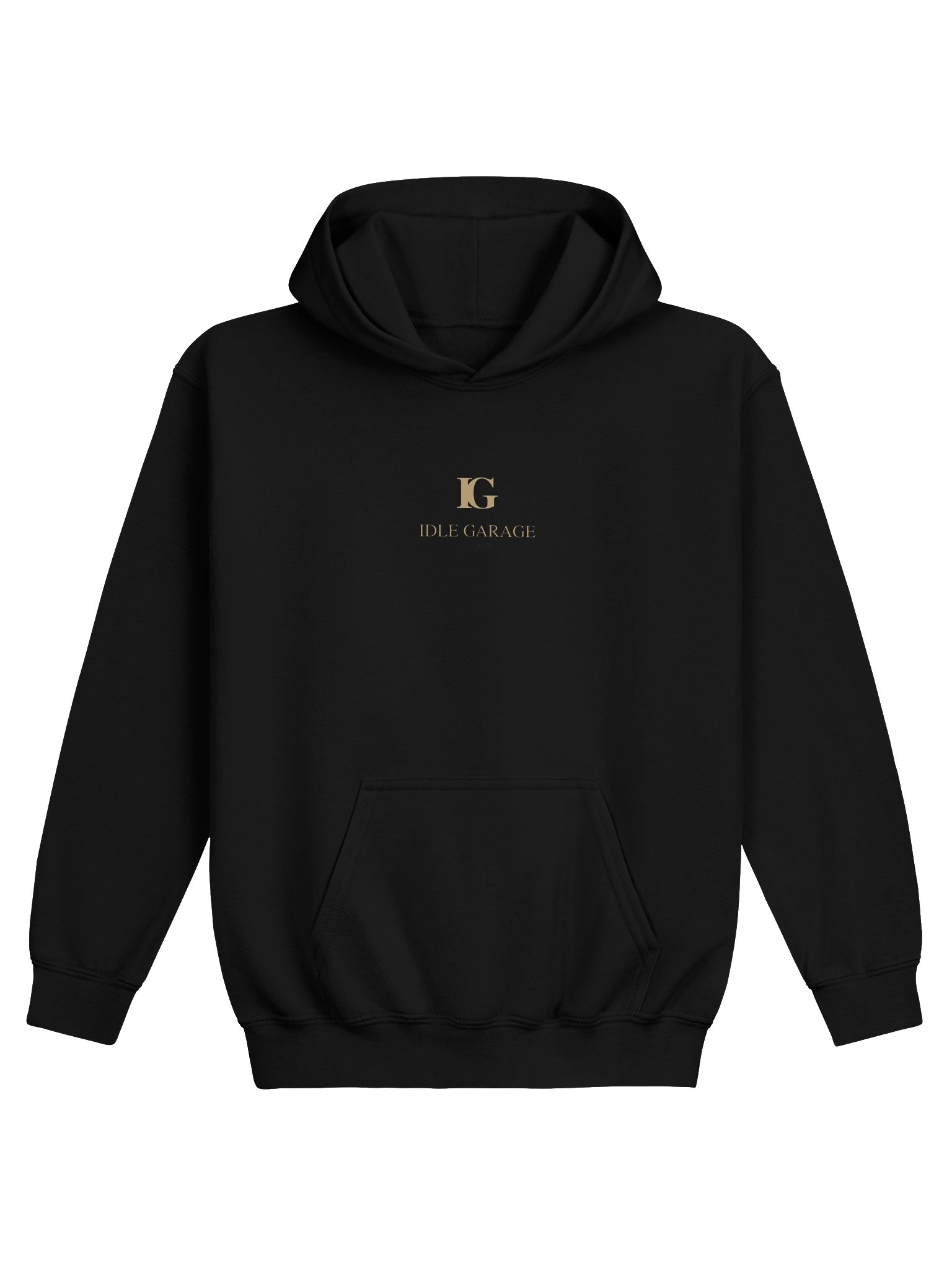Idle Garage Gold Line Automotive Youth Hoodie product image (1)