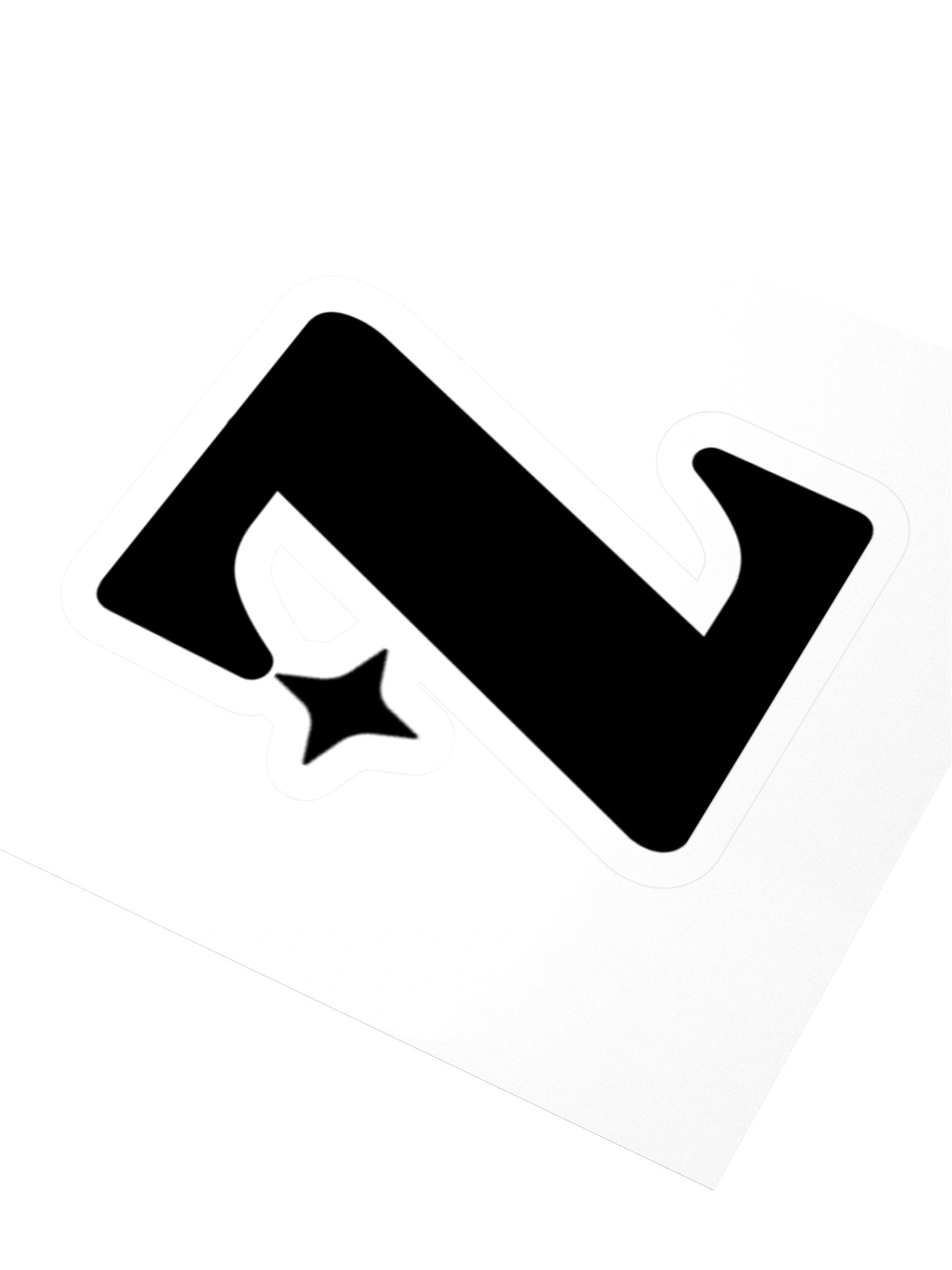 Minimal Black Kiss Cut Z-logo Stickers product image (6)