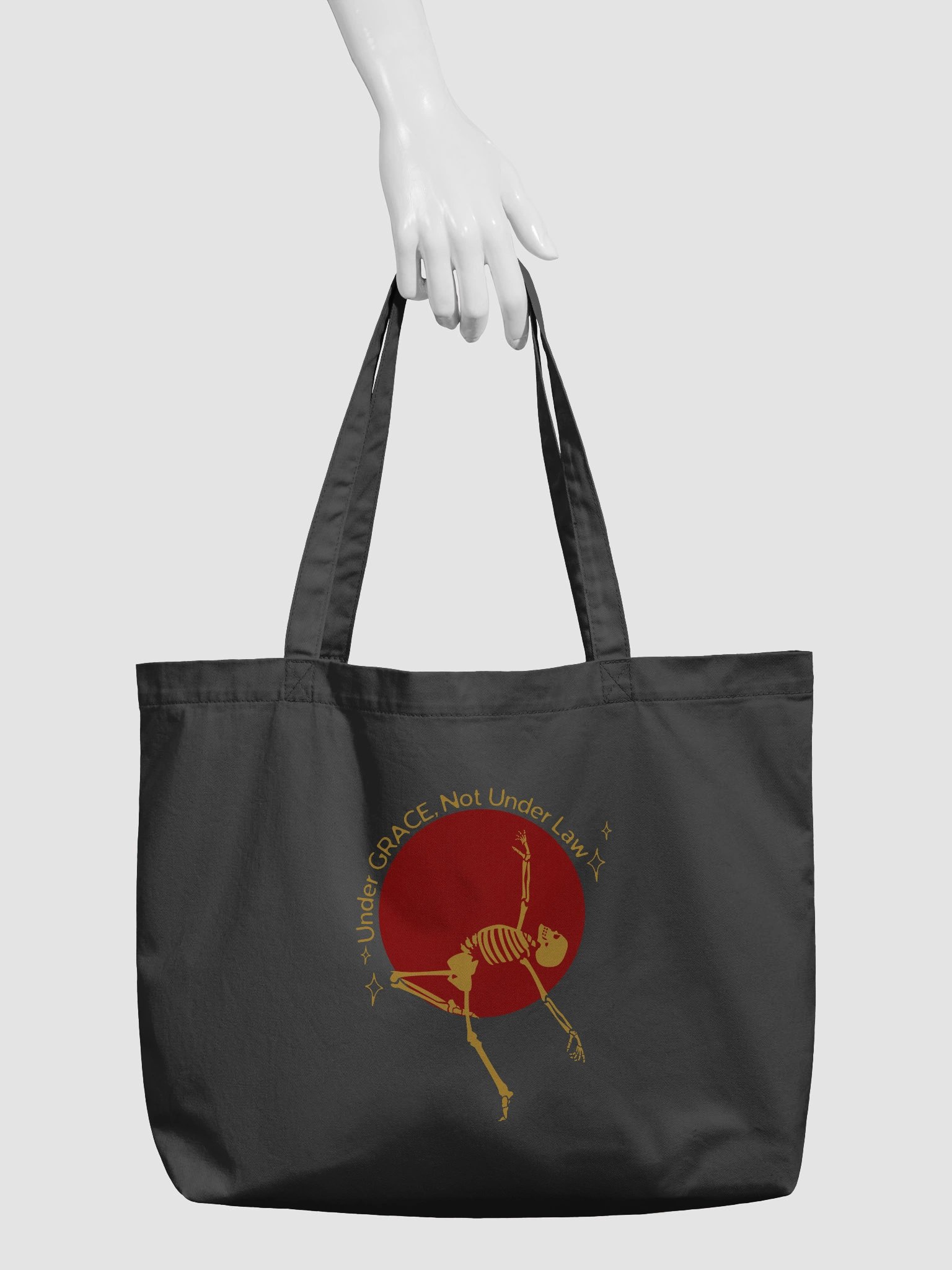 Under Grace, Not Under Law Skeleton Tote | กระเป๋าผ้าลดโลกร้อน product image (3)