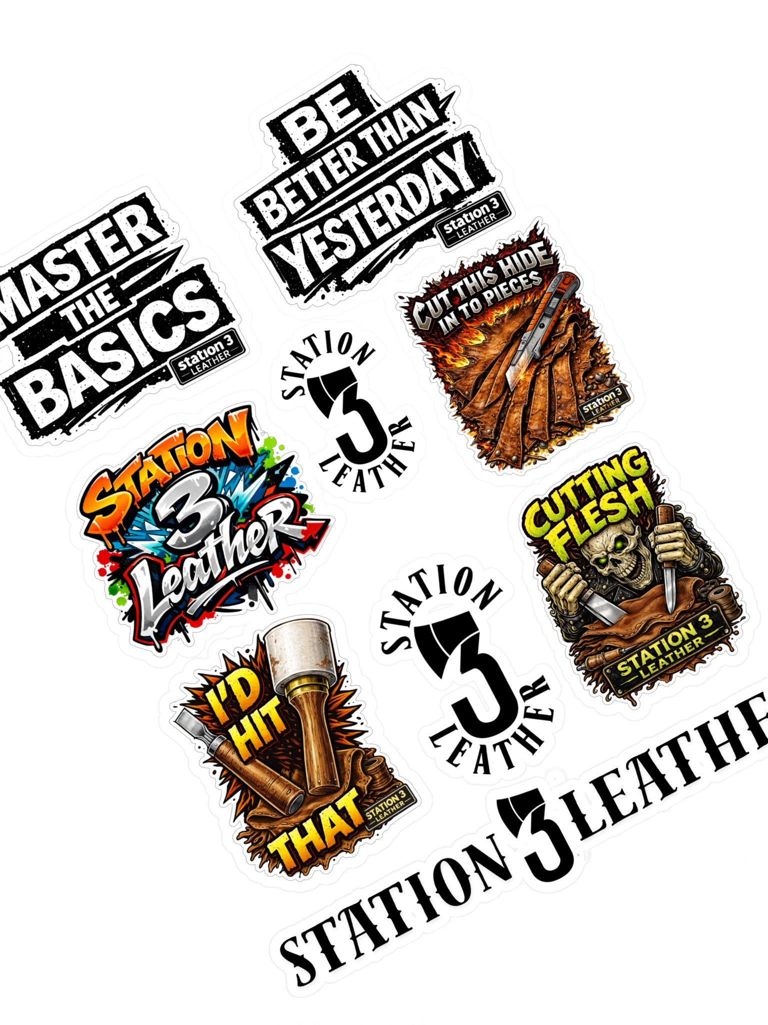 Motivational Leather Crafting Sticker Sheet product image (1)