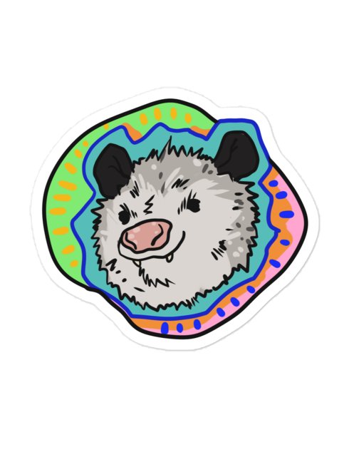 Vaporpossum die cut magnets product image (1)