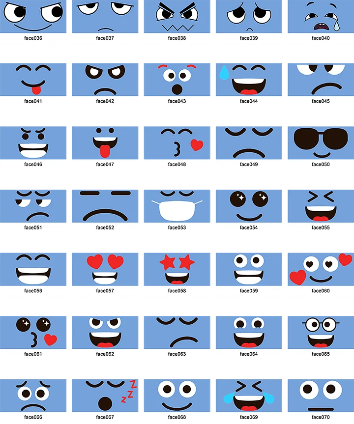 Individual Blue Faces product image (2)