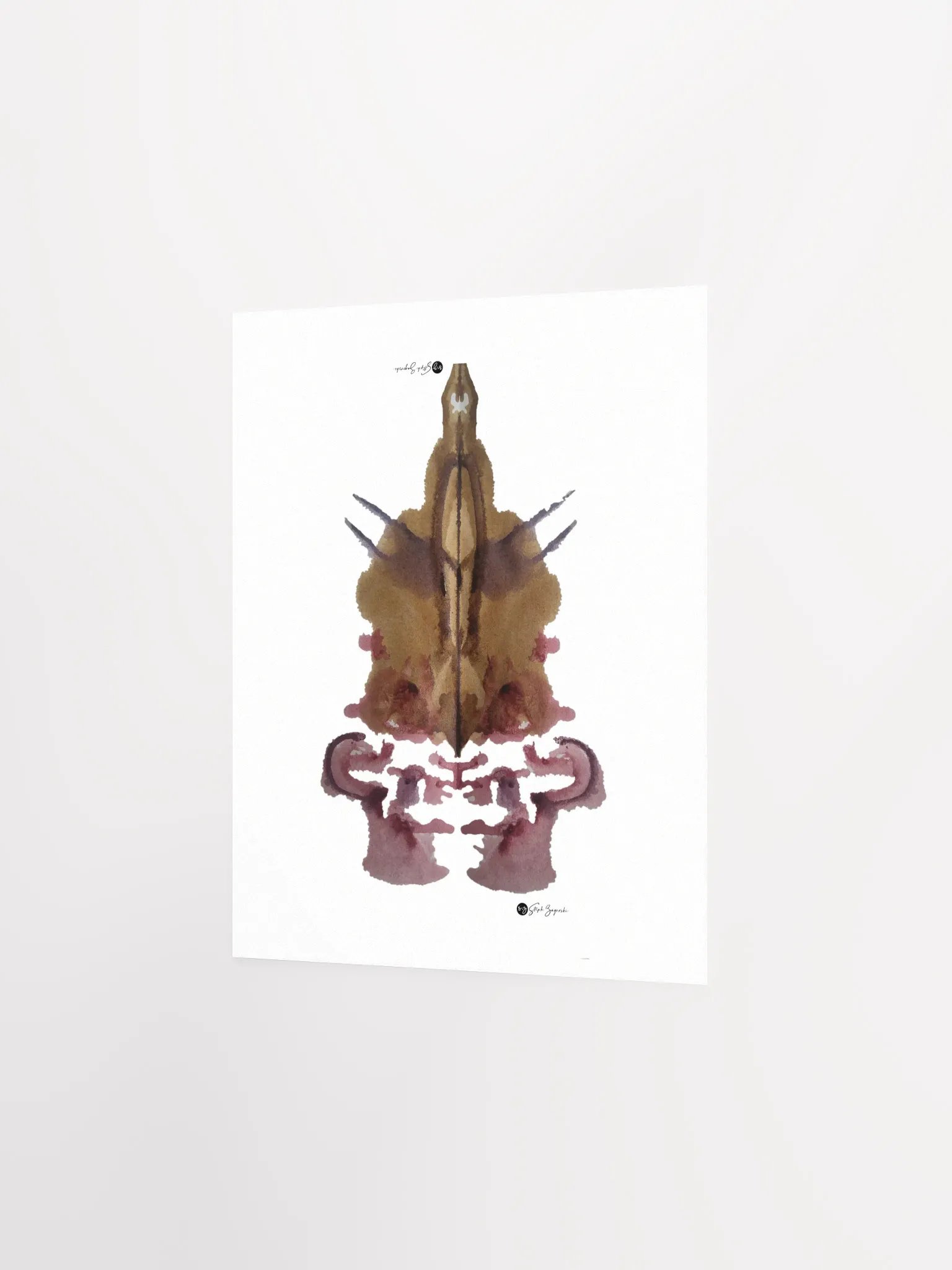 VIKING SKULL | Inkblot Print | 8x10" product image (2)