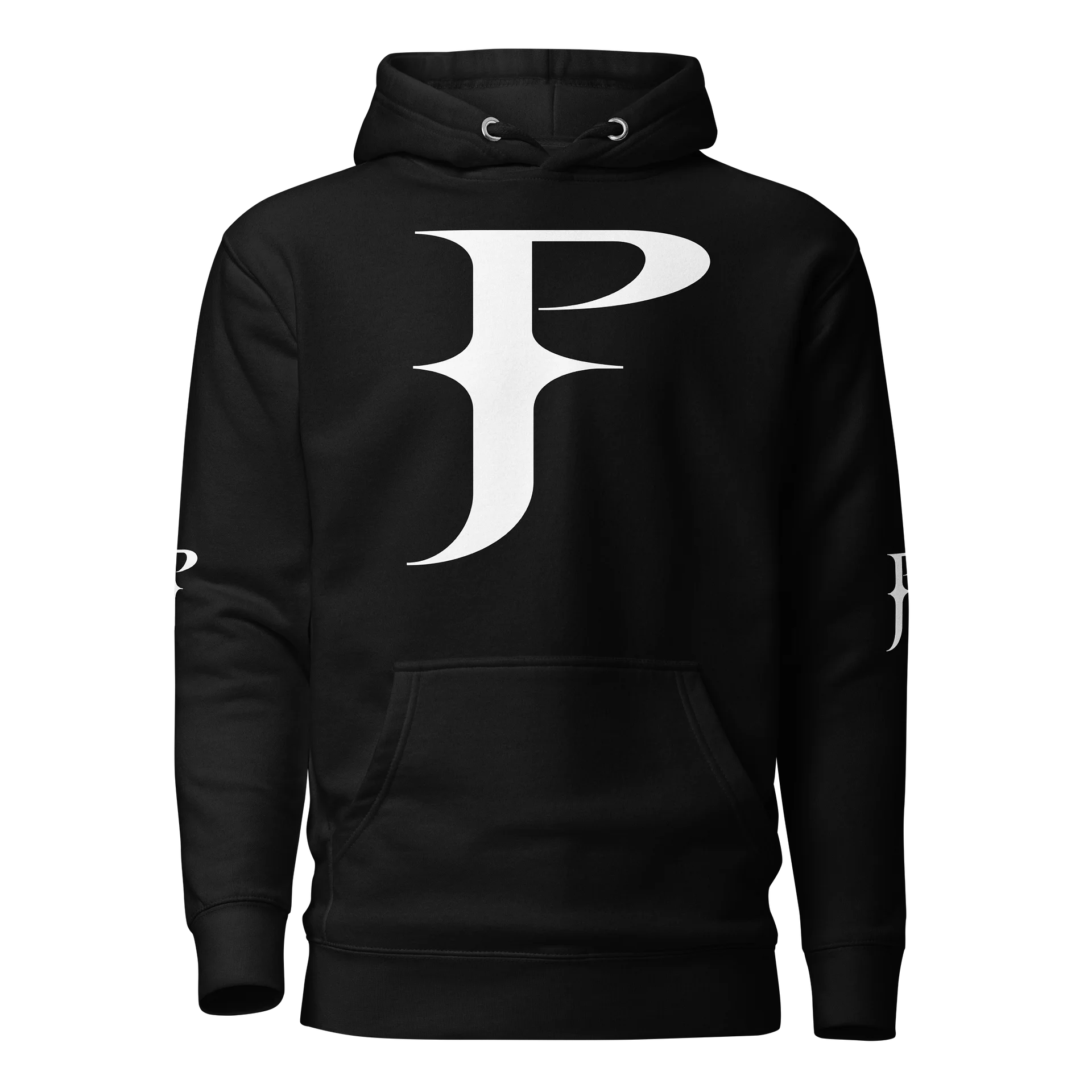 Pearl Jade Branded Black-and-White Hoodie