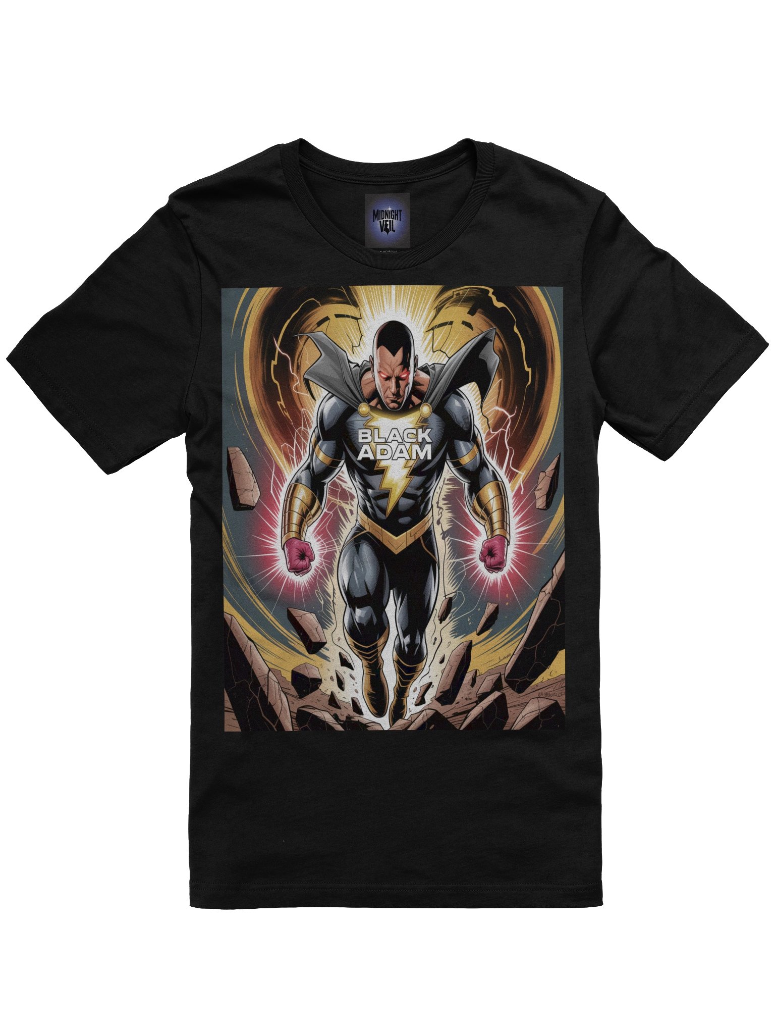 Black Adam Kahndaq Thunder Supersoft T-Shirt – Shazam Shadow Surge product image (3)