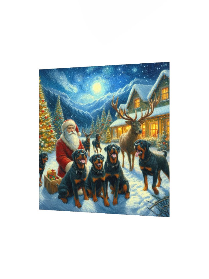 Santa's Rottweiler Wonderland Poster product image (9)
