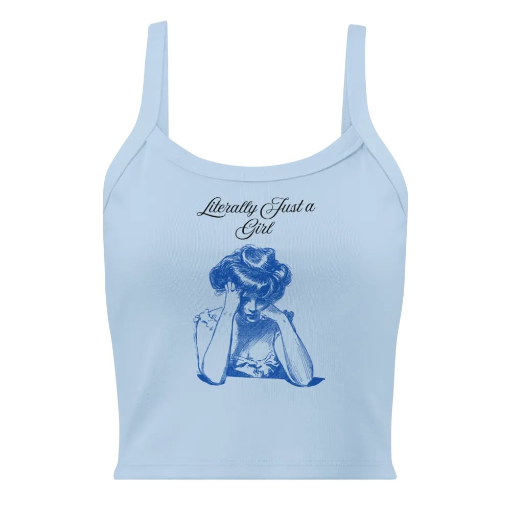 Literally Just a Girl Tank (Blue Print) product image (5)
