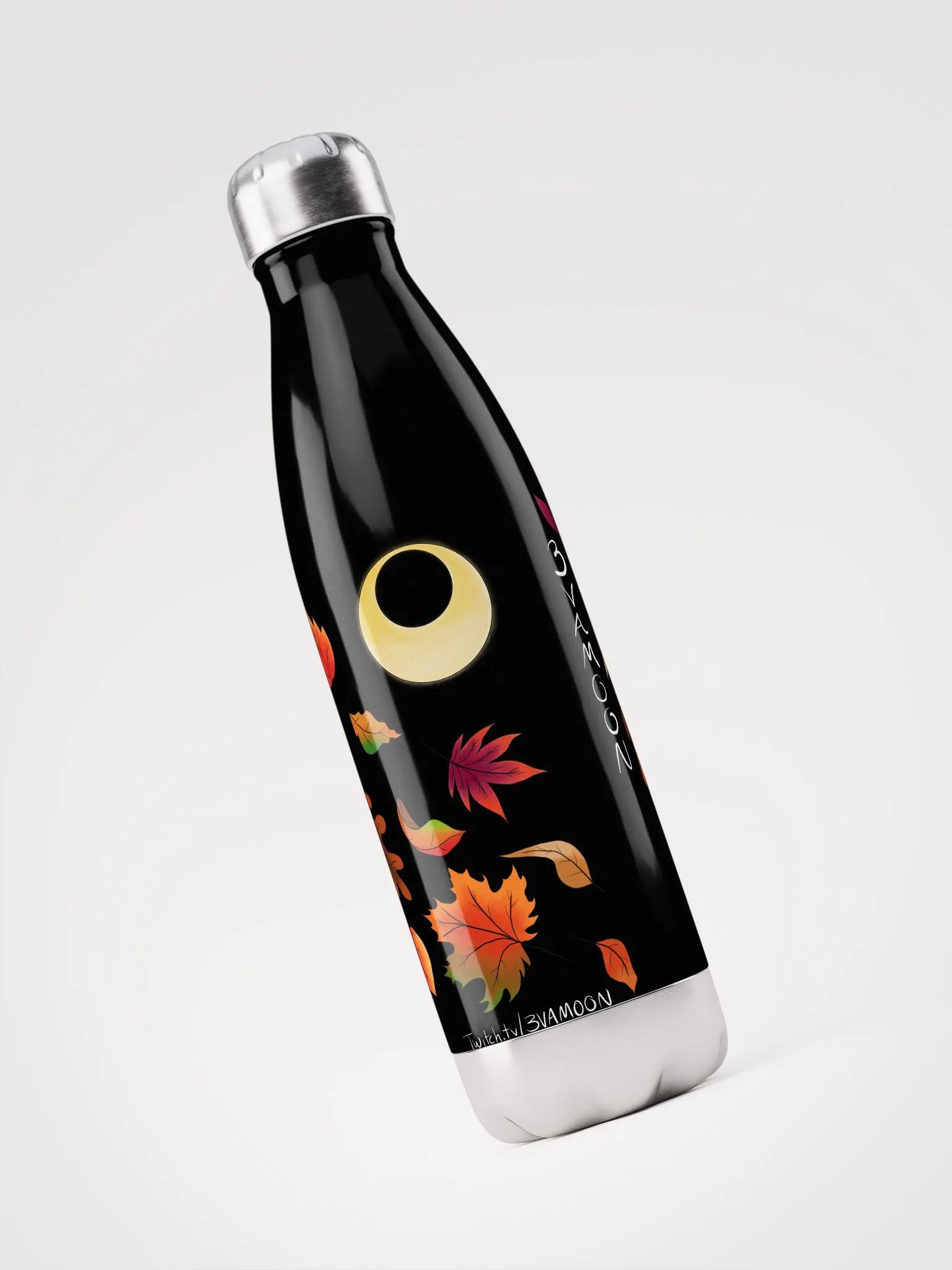 Autumn Moon Watercolor Stainless Steel Water Bottle product image (1)