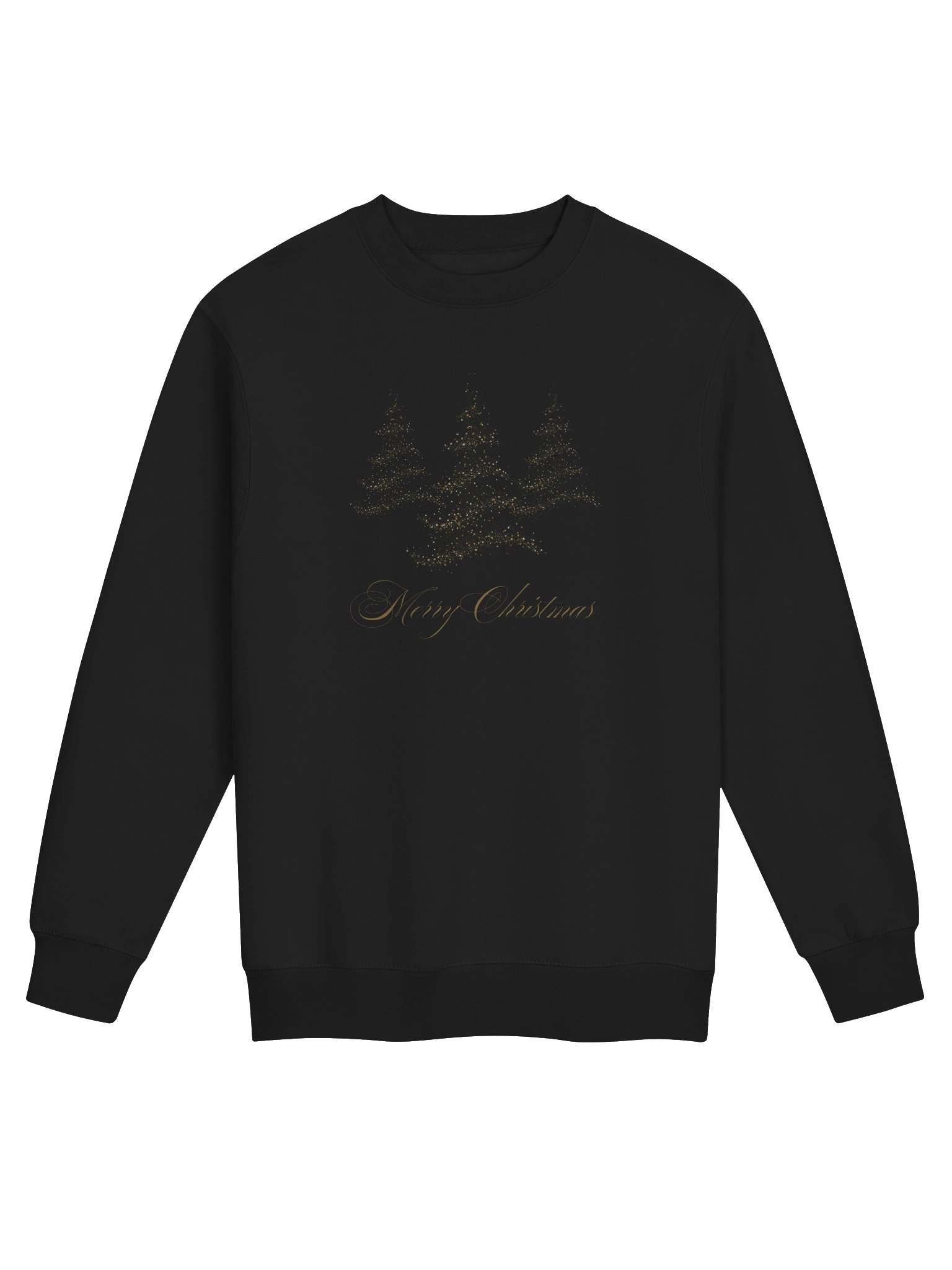 Golden Glitter Merry Christmas Trees Sweatshirt product image (1)