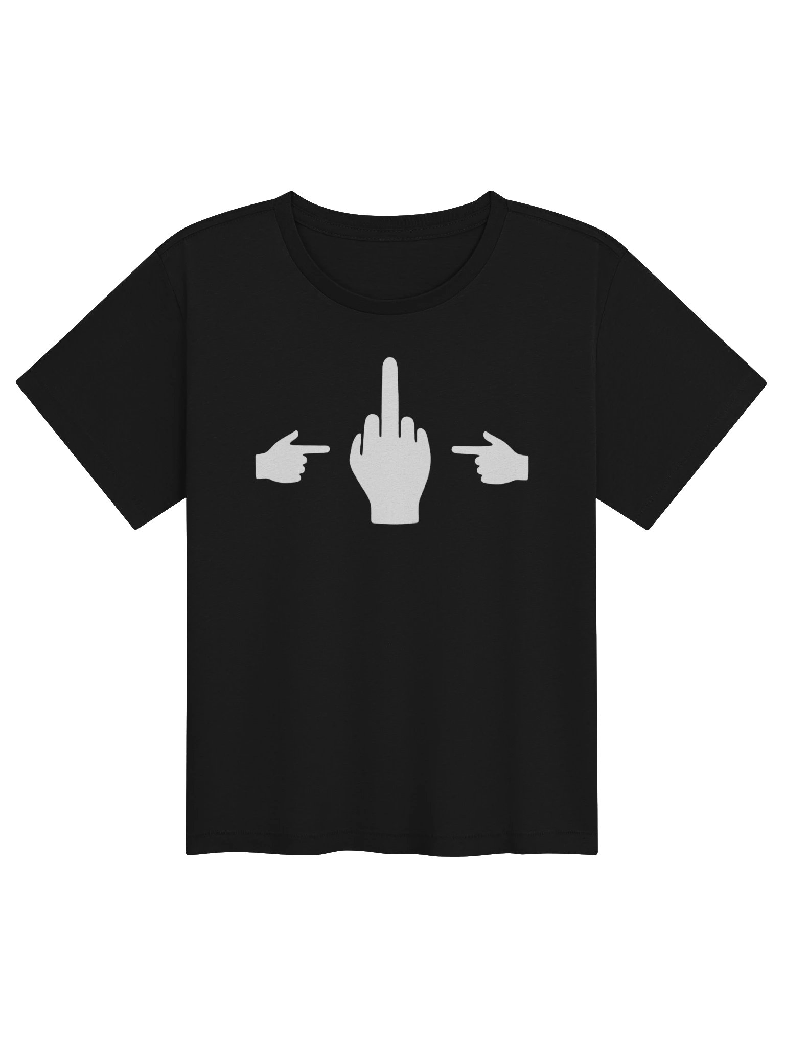 No Middle Finger Point ShopCo White Women's Tee product image (1)