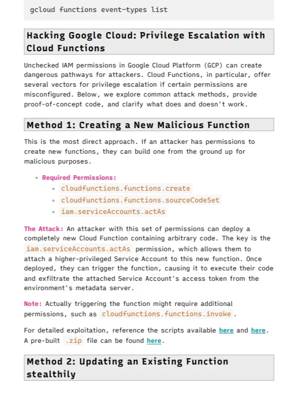 Google Cloud Penetration Testing Study Notes product image (4)