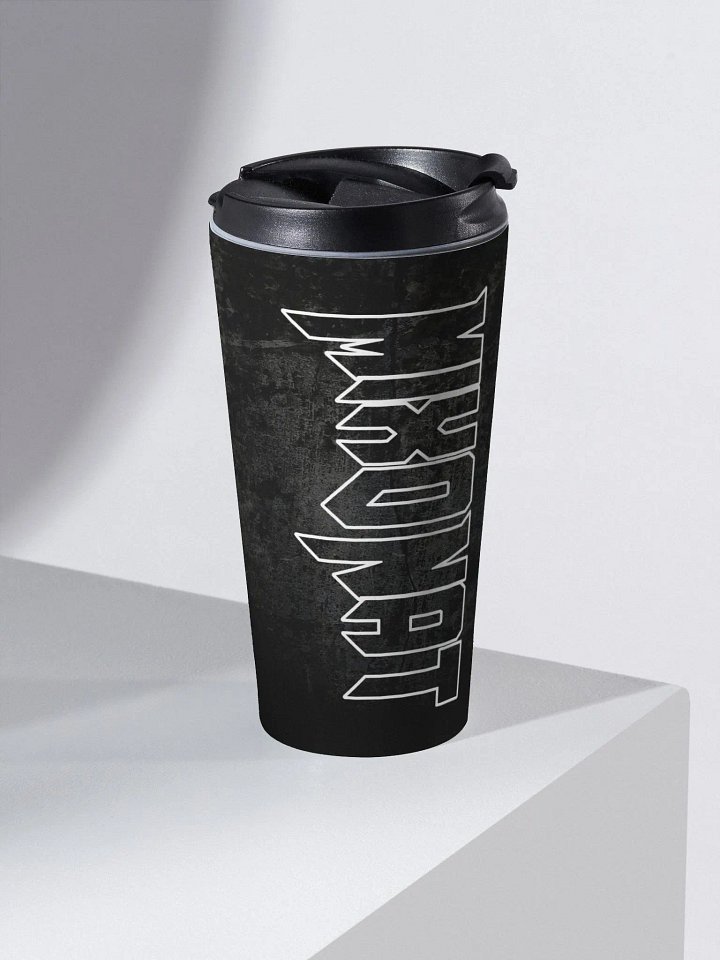 MixoNat White Outline 15oz Stainless Steel Travel Mug product image (1)