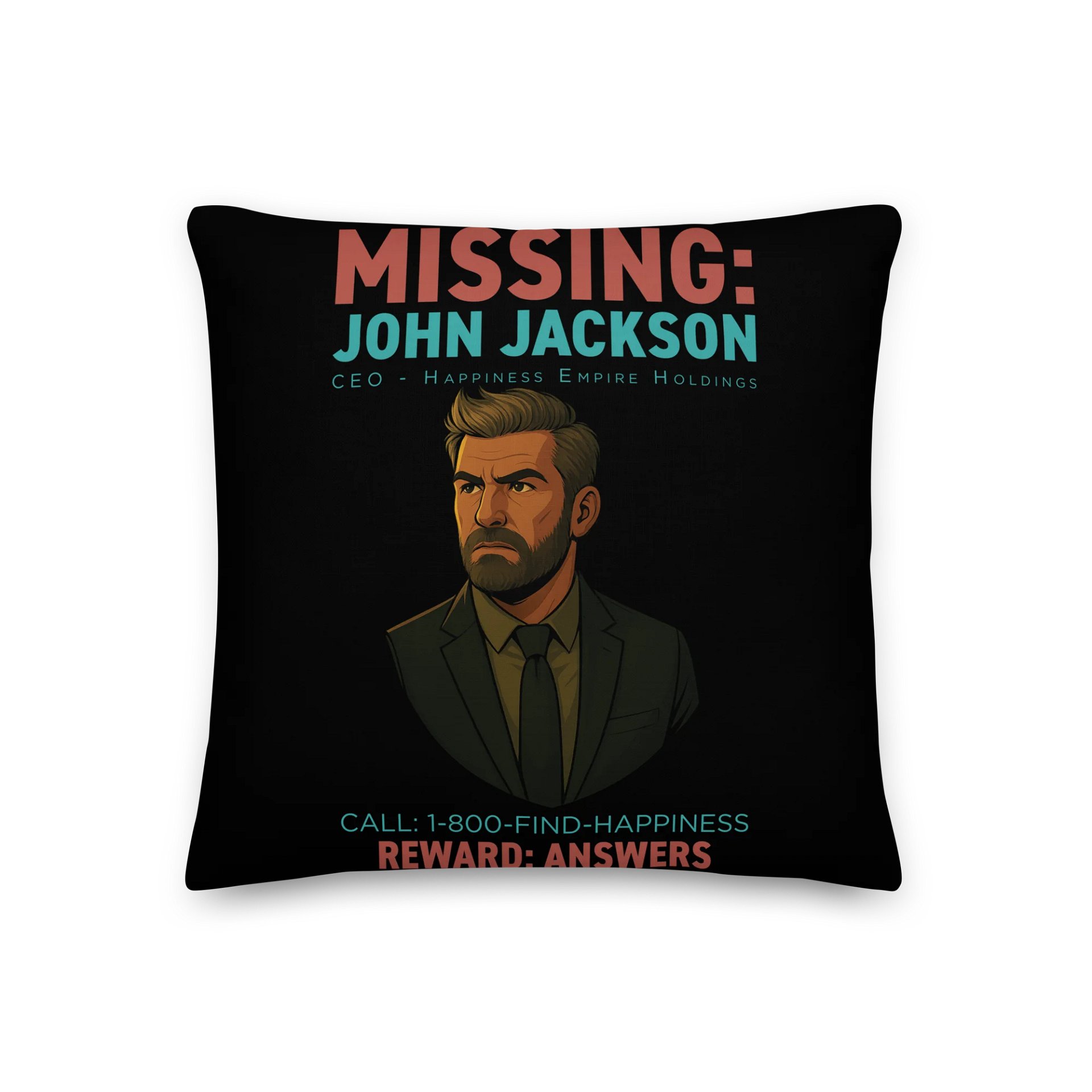 “Missing John Jackson” Premium All-Over Print Pillow product image (1)