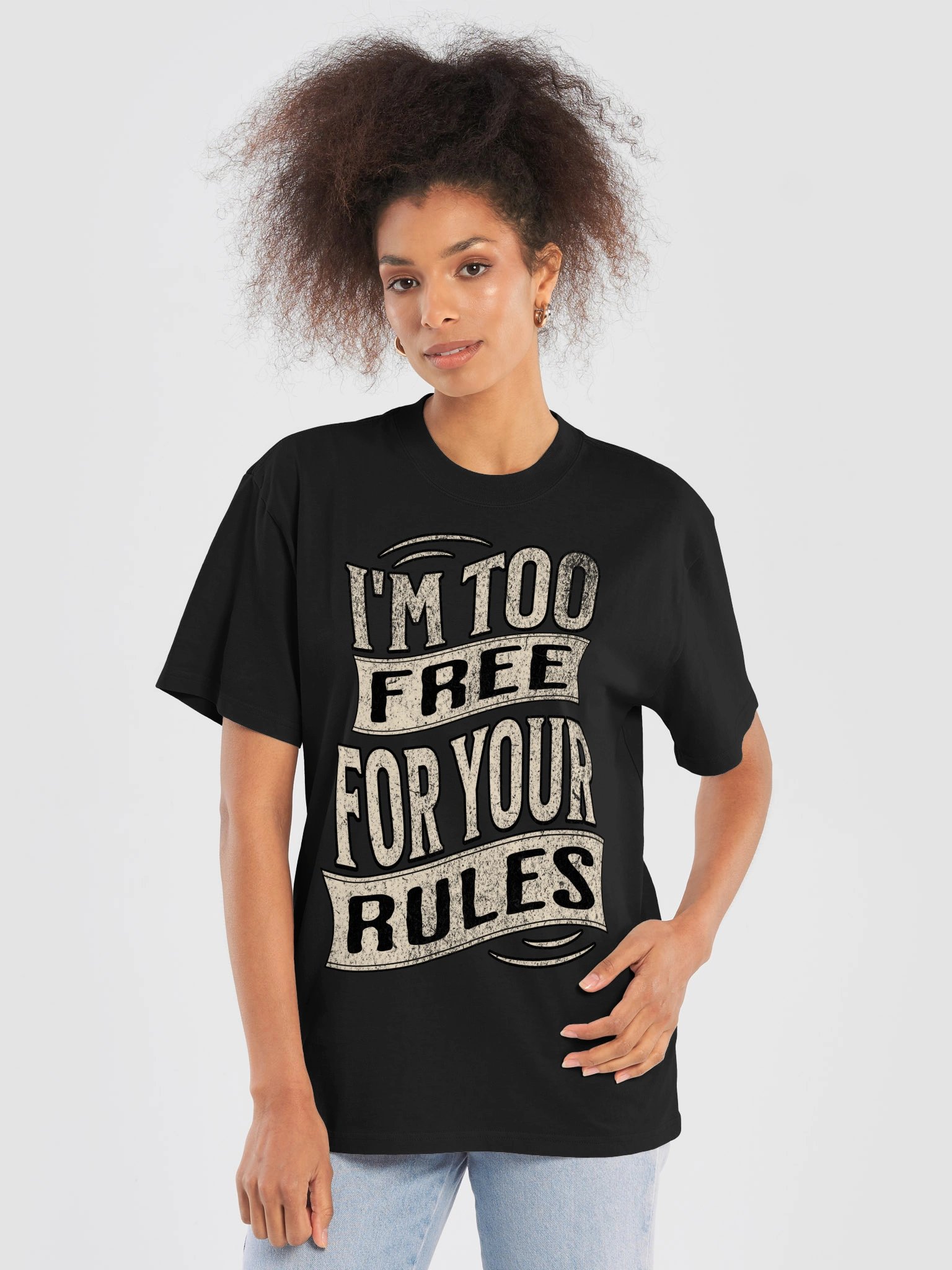 I'M TOO FREE FOR YOUR RULES — Oversized Tee product image (2)