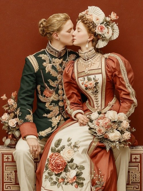 100 Romantic Embroidery Images Bundle + Mini Folio Set+ Tags Digital product image (1)