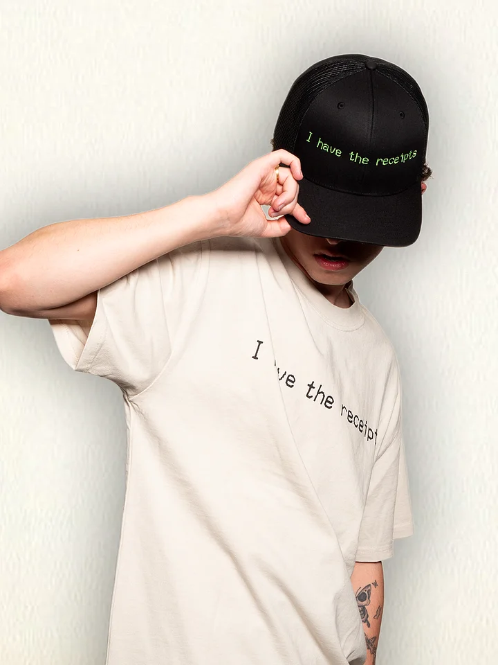 I have the receipts. black/green, trucker hat product image (1)