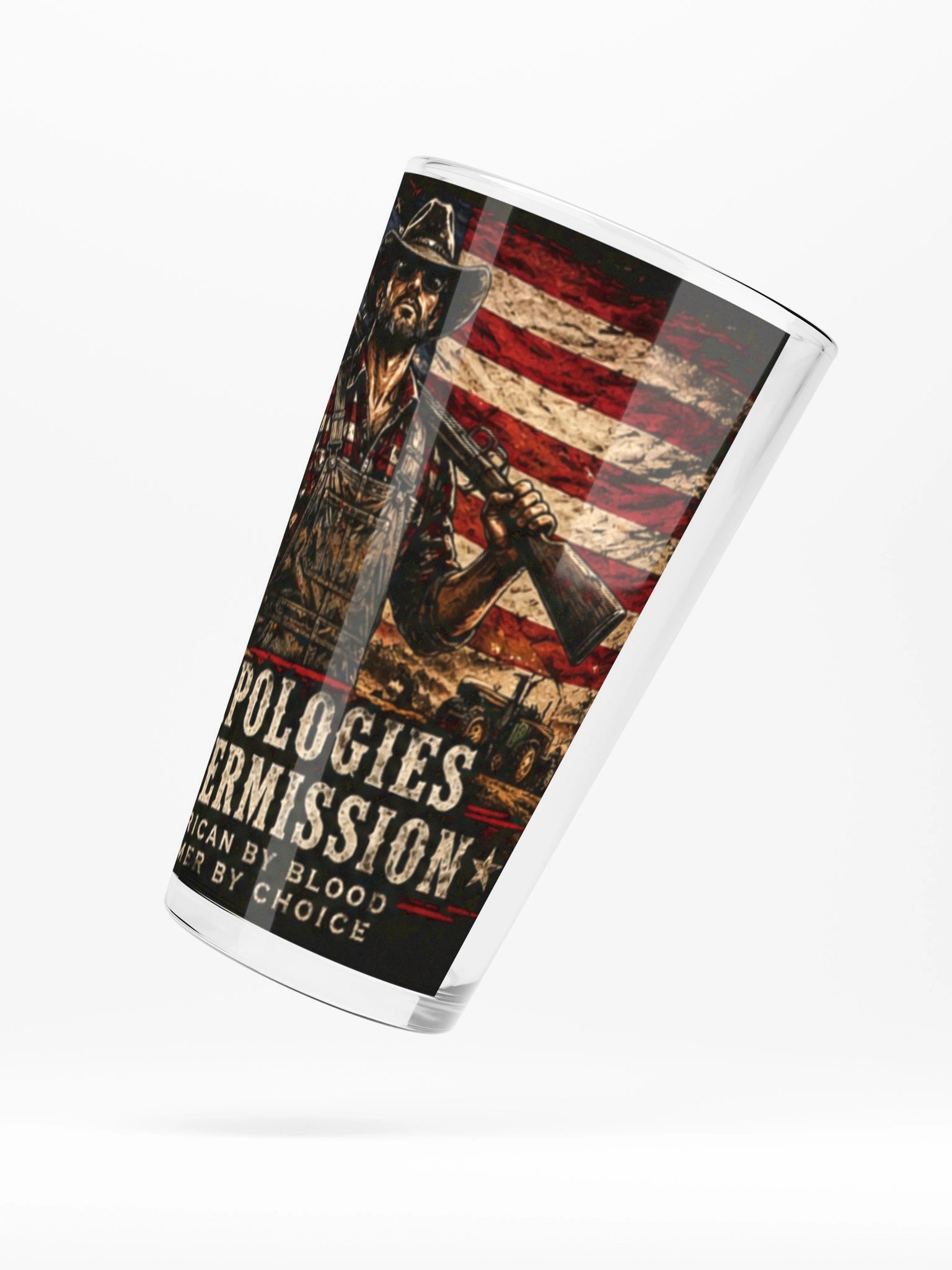 No Apologies - No Permission Shaker Pint Glass product image (5)