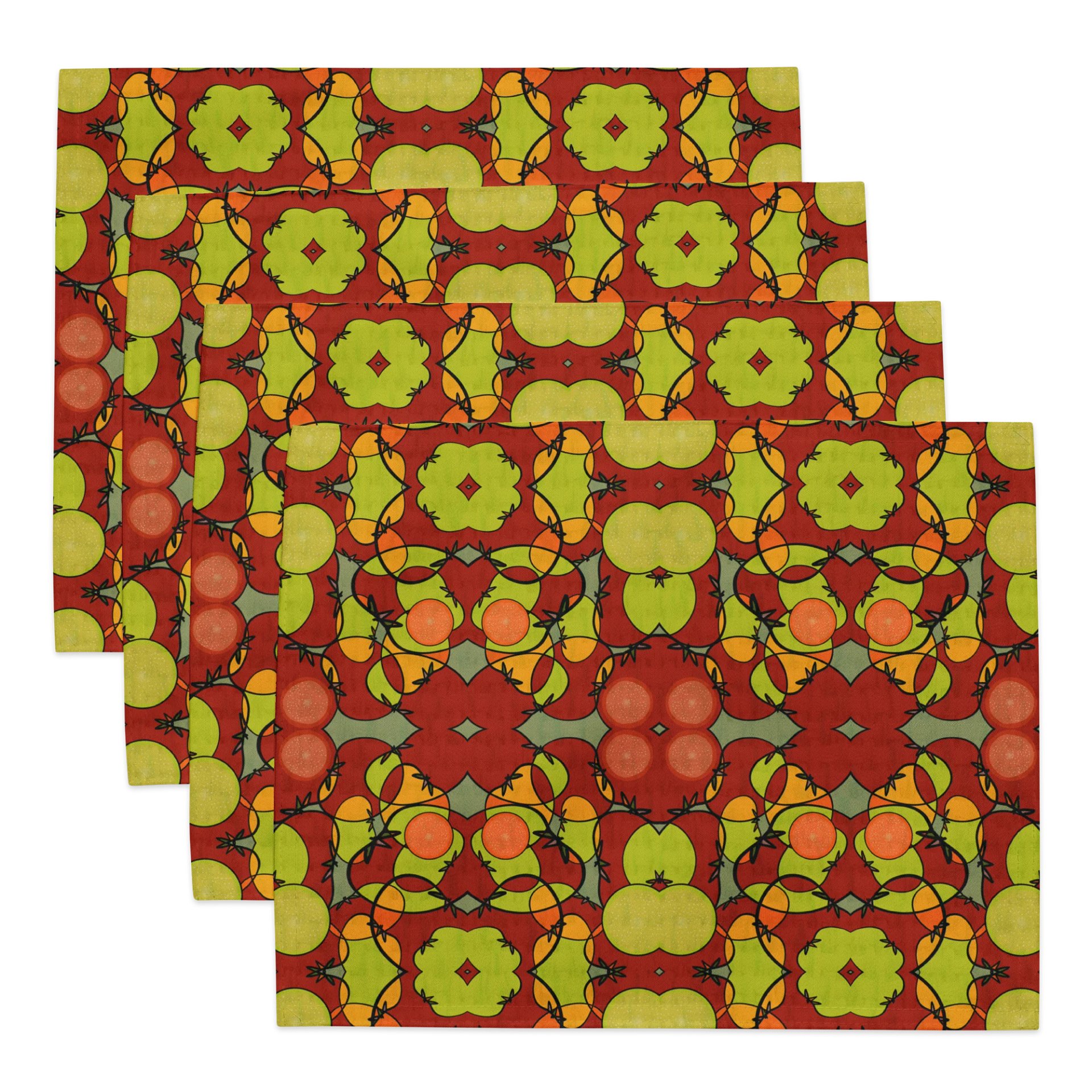 Tomato Glow – Water-Resistant Placemat Set product image (2)