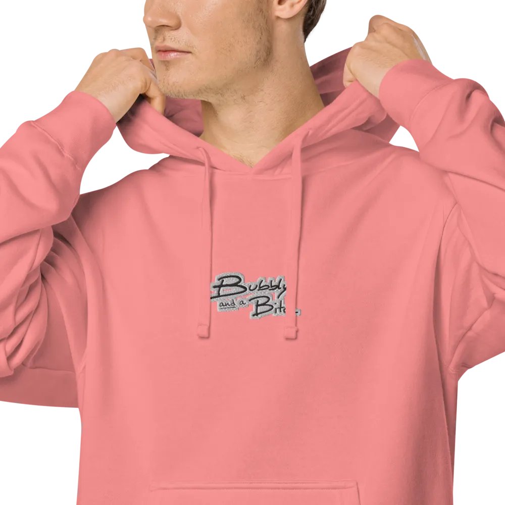 Bubbly and a B*tch embroidered pigment-dyed hoodie (bubble design) product image (6)