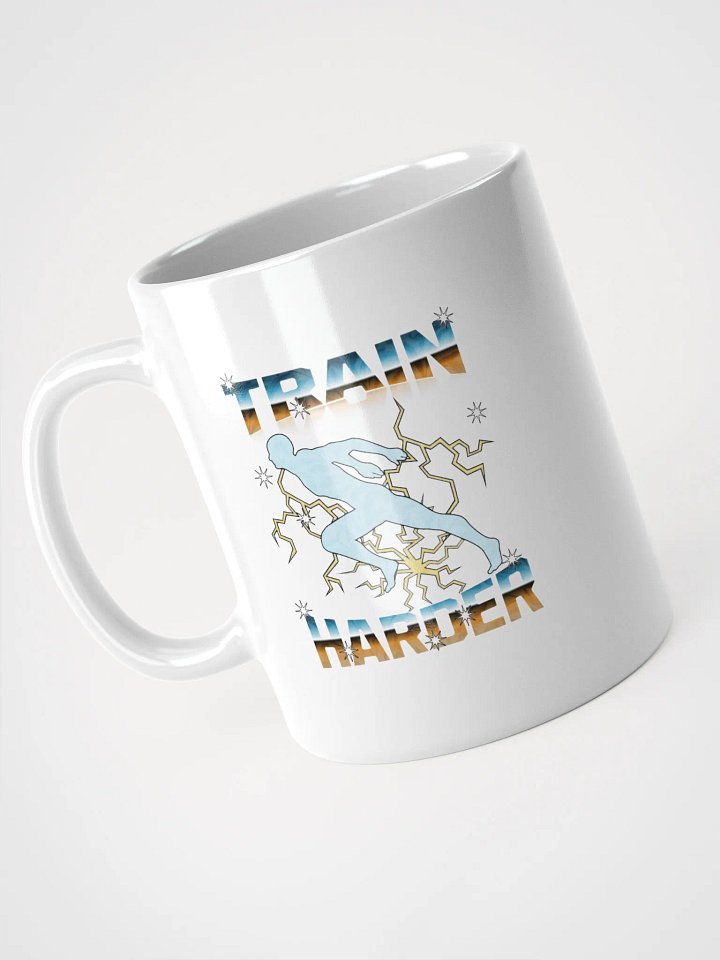 Train Harder Runner Lightning Motivational Mug product image (2)