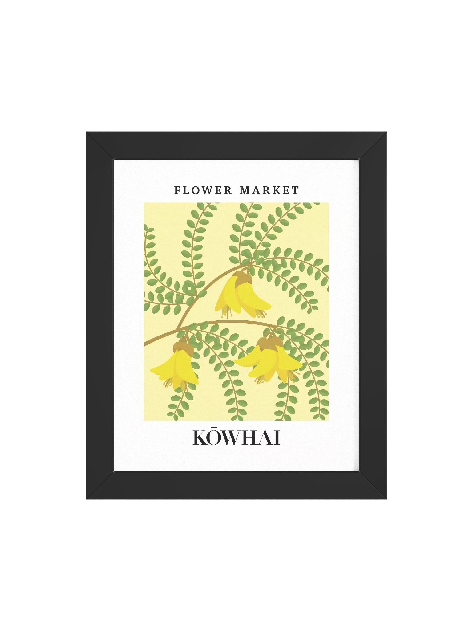 New Zealand Flower Market - Kowhai Flower - Framed Wall Art product image (43)