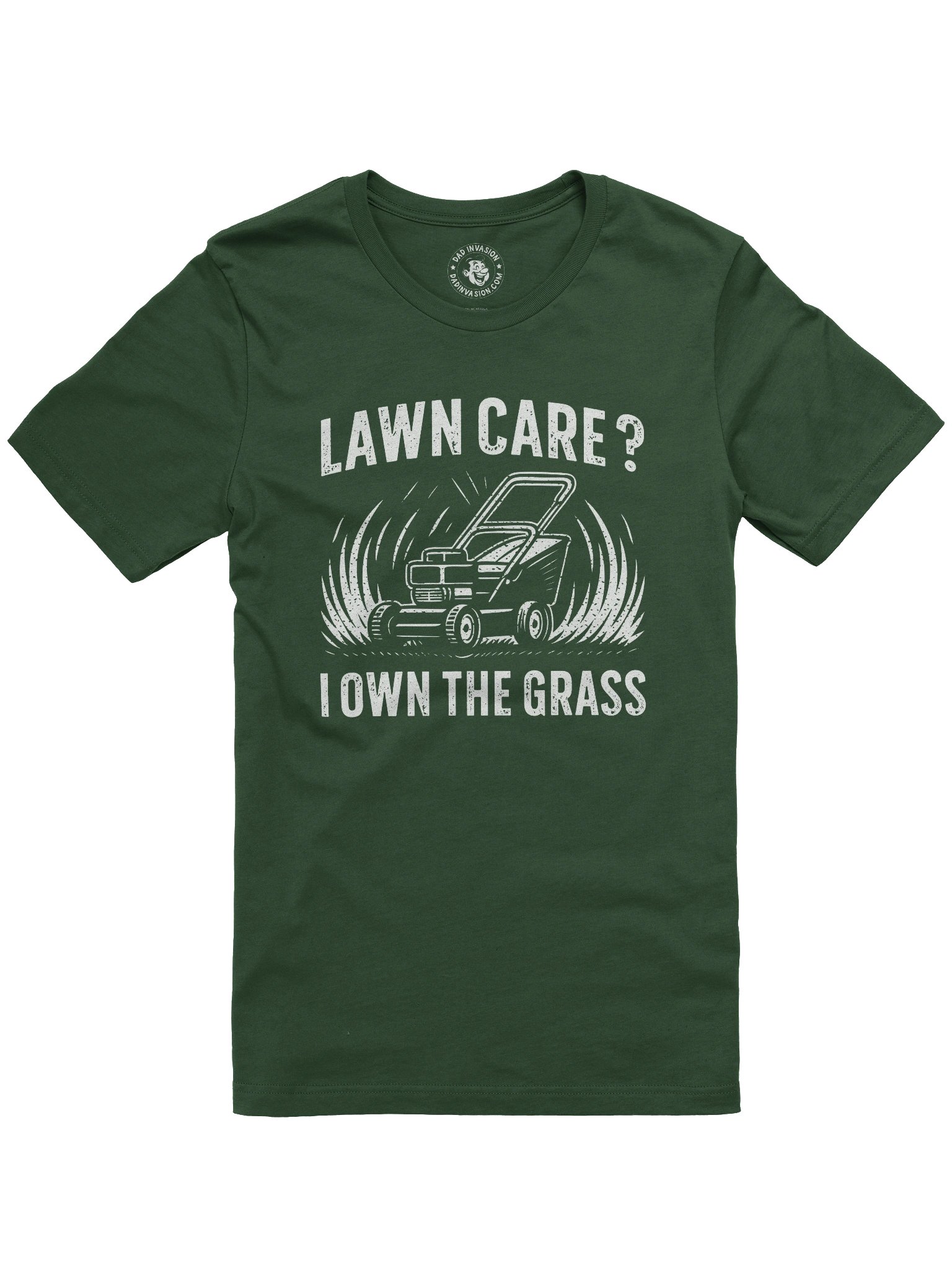 Funny Dad Lawn Care Shirt – “I Own The Grass” Retro T-Shirt product image (1)
