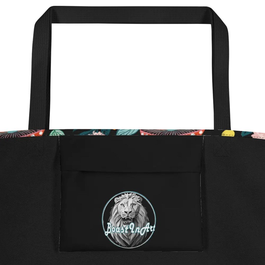 Mushroom Art Print Tote | Retro Style Tote Accessory | Fungi Cuteness product image (4)