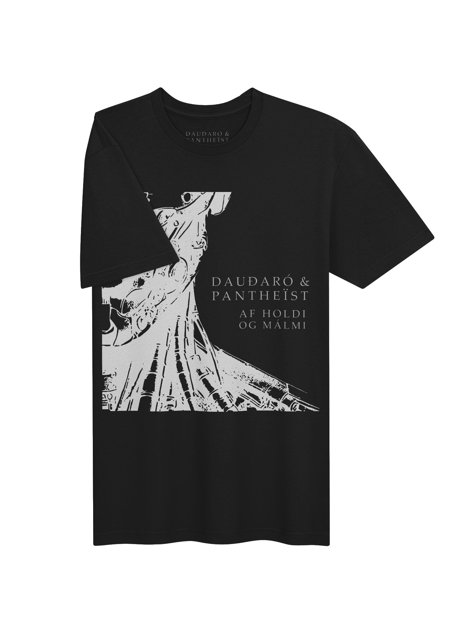 Dauðaró & Pantheïst — Af holdi og málmi Limited Edition Unisex Pro Shirt (Black) product image (3)