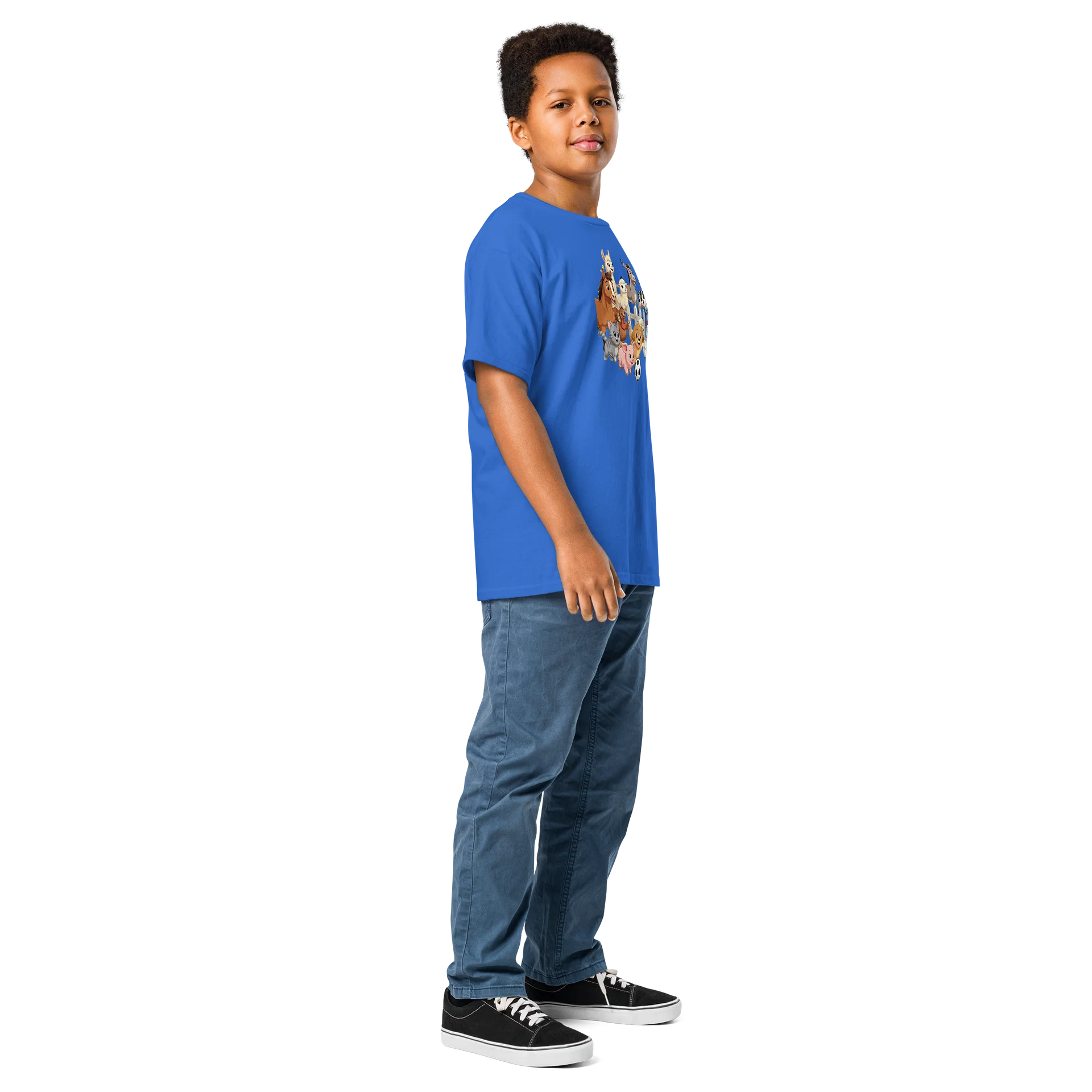 Cartoon Farm Animal Soccer Youth Tee product image (5)