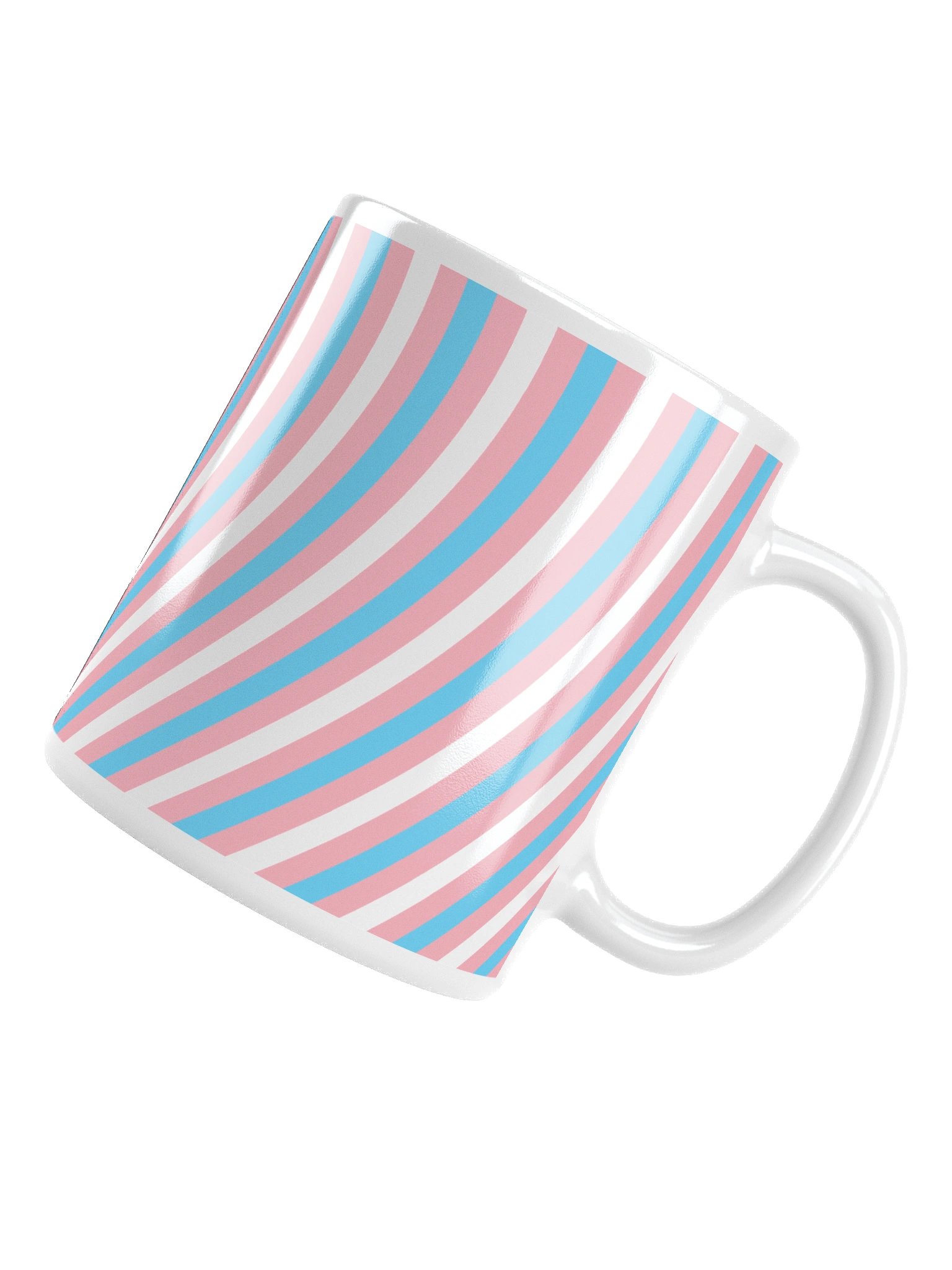 Trans Pride Hearts Mug (Right-handed) product image (5)