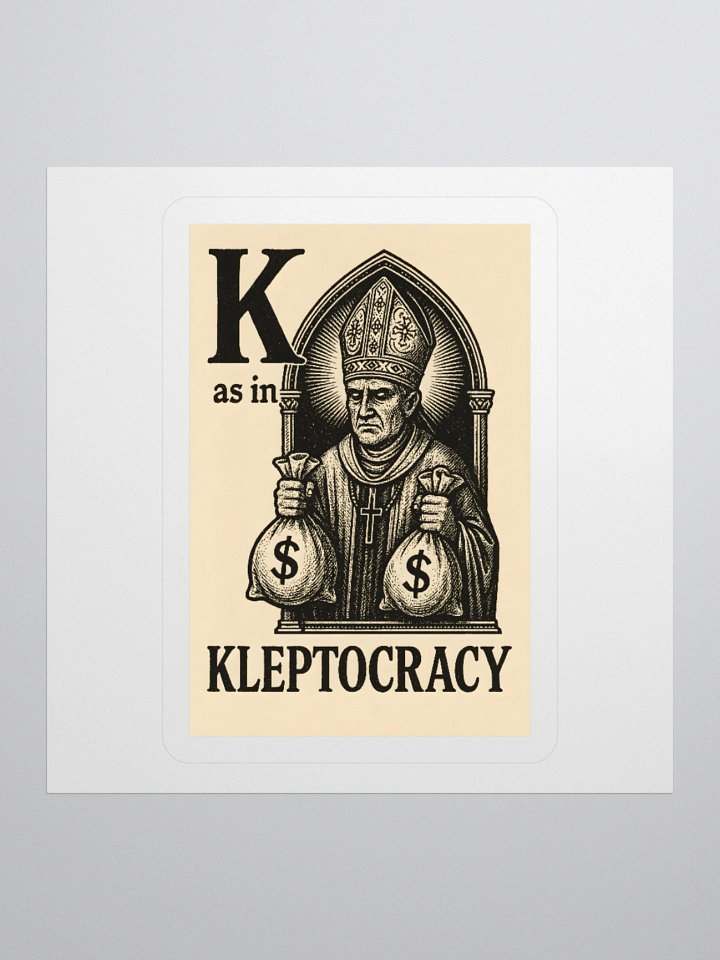 K as in kleptocracy sticker by dark alphabet product image (2)