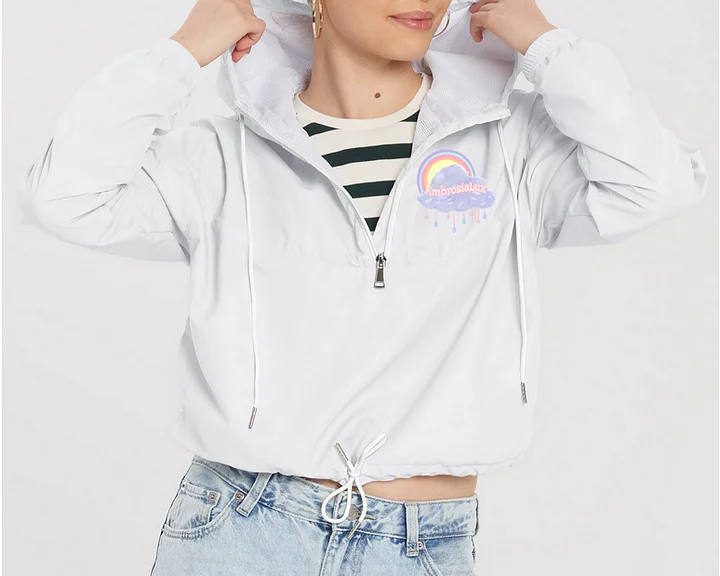 Rainy Day Cloud Cropped Windbreaker product image (1)