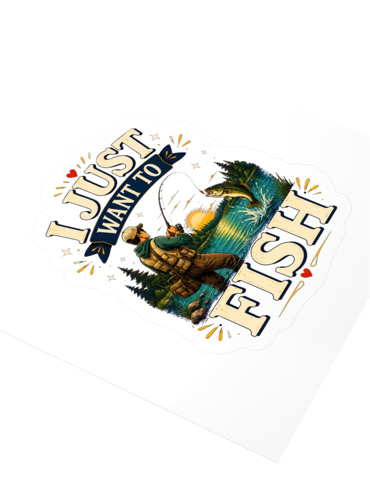 I Just Want To Fish Sticker product image (3)