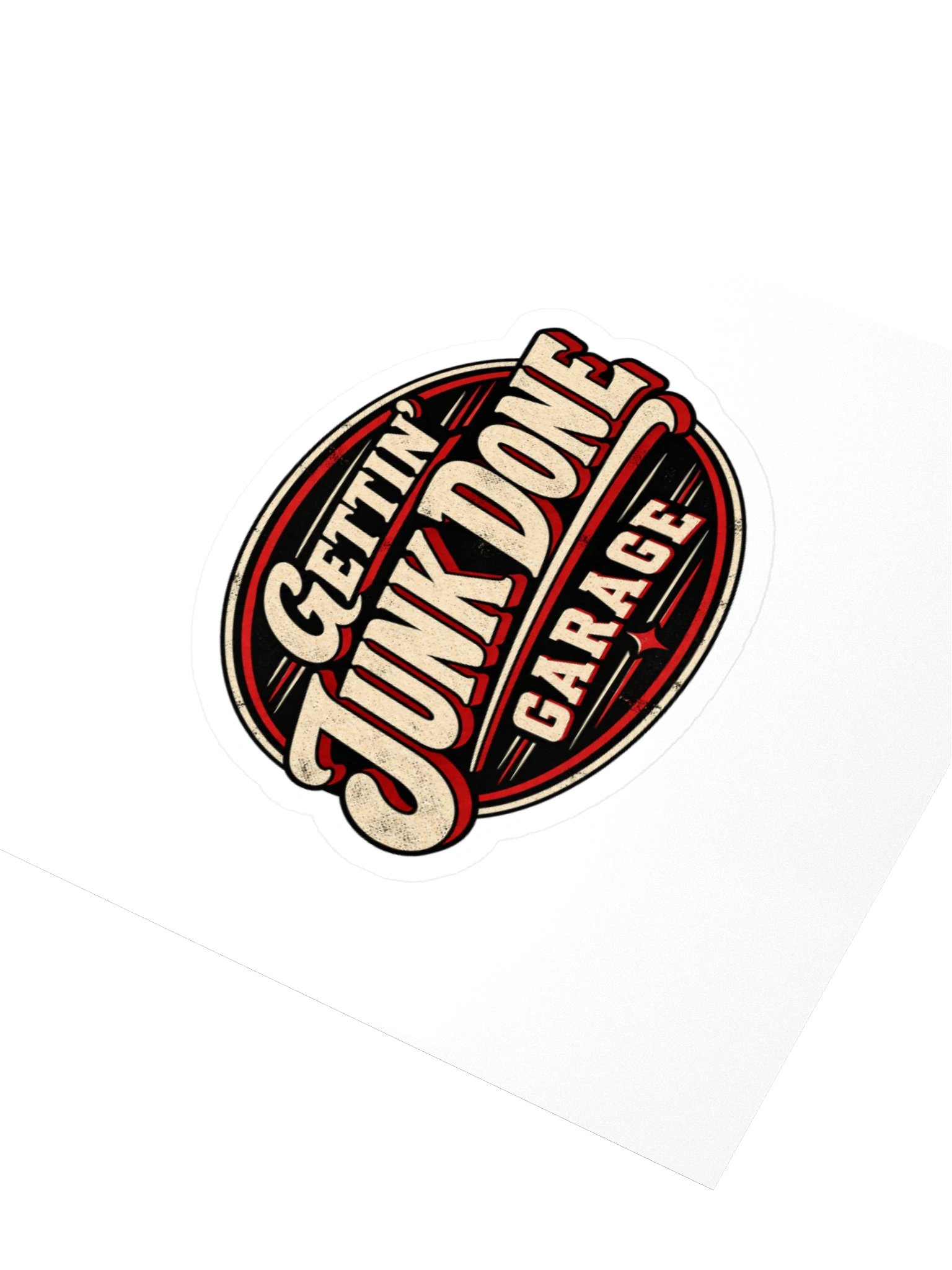 Gettin’ Junk Done Garage — Vintage Badge Sticker product image (8)