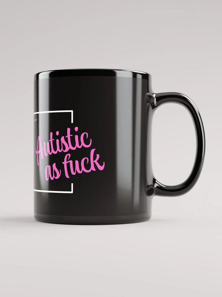 Autistic AF Mug - Black w/ Pink product image (1)