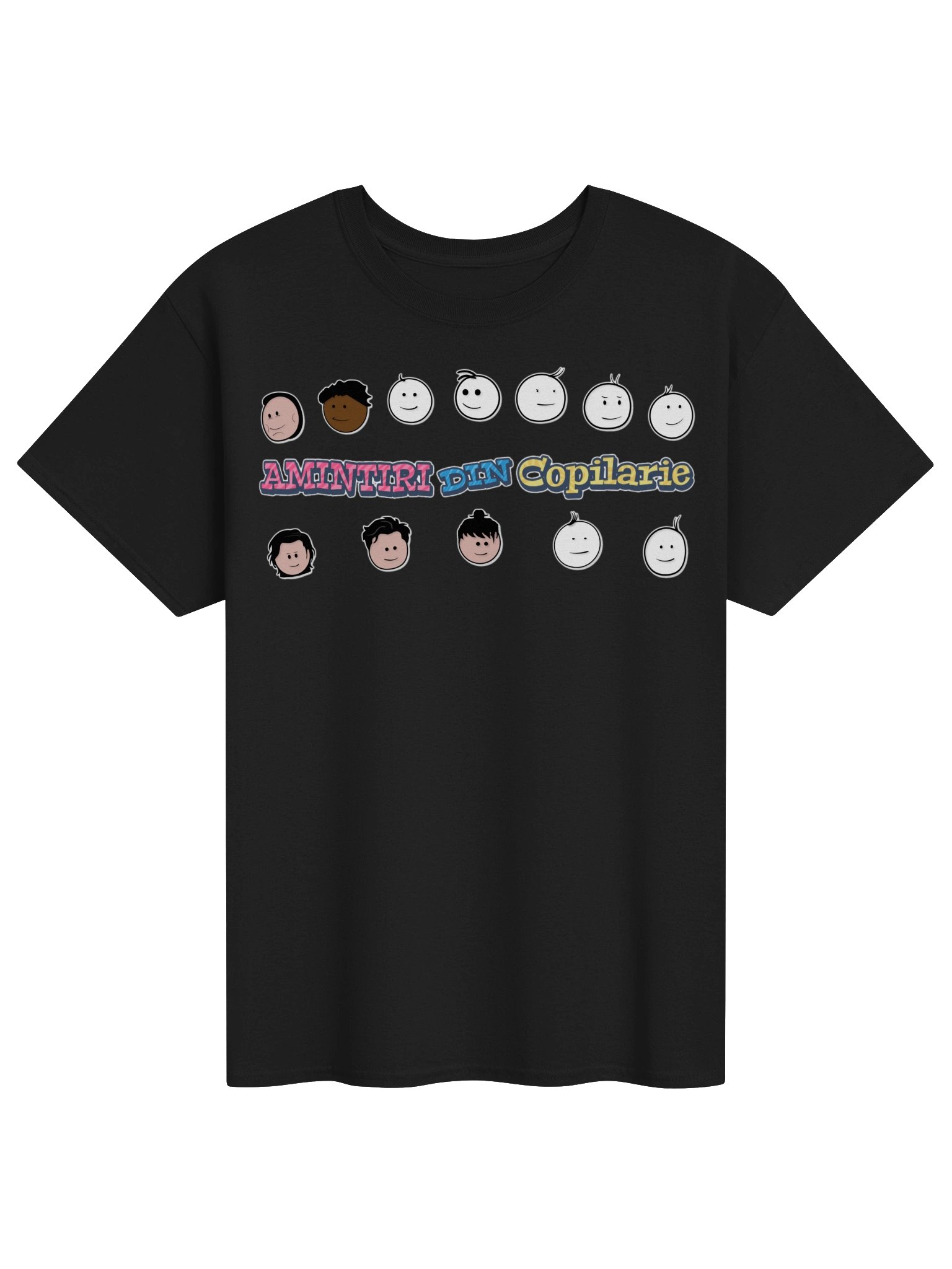 👕 Tricou Negru Bărbați „Amintiri Din Copilărie” – Personajele product image (1)