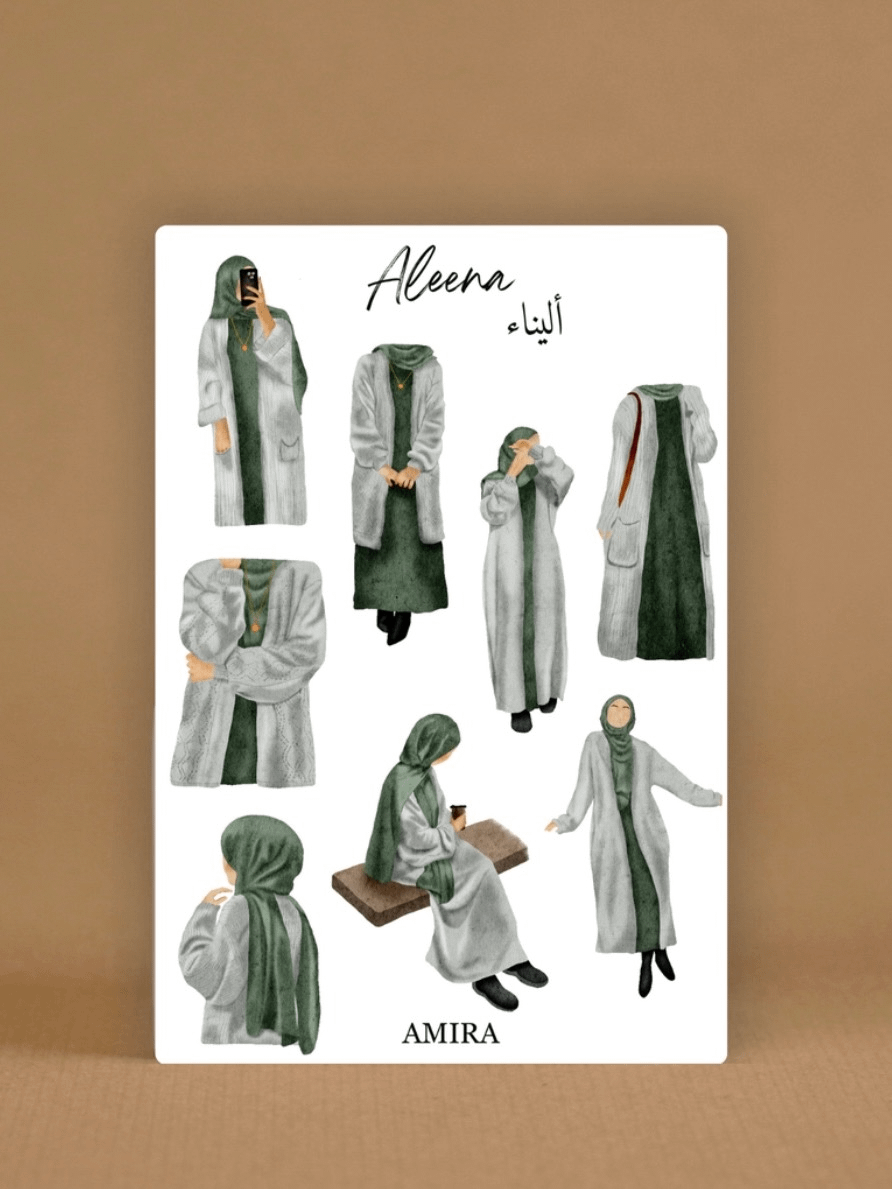 Aleena Sticker Sheet | Amira Stationery